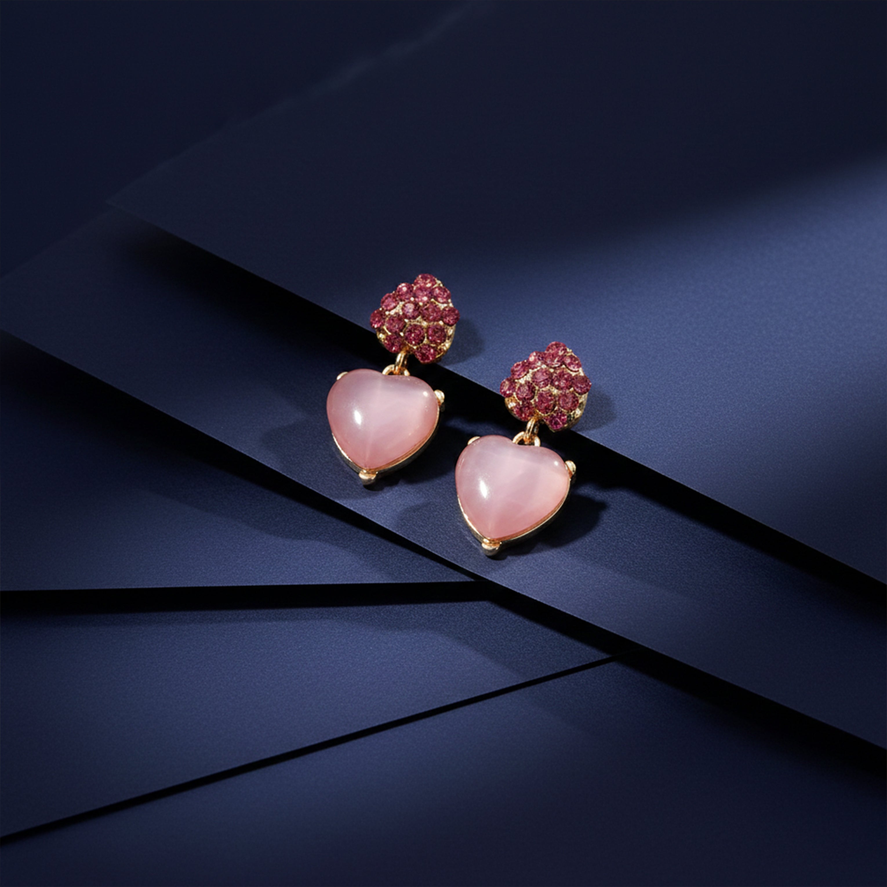 Romantic Blush Heart Earrings