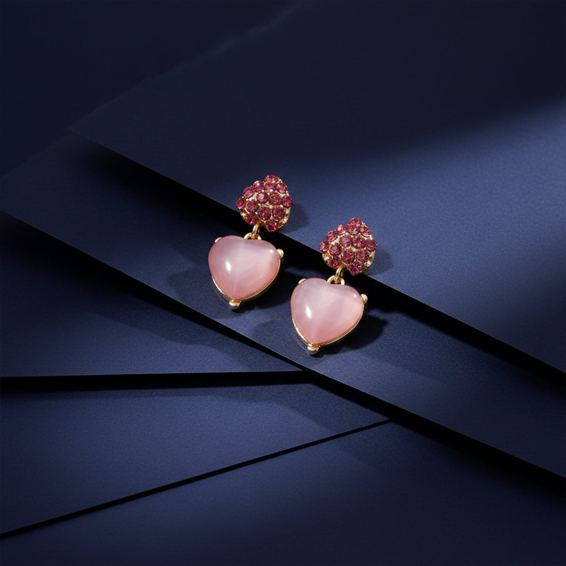 Romantic Blush Heart Earrings