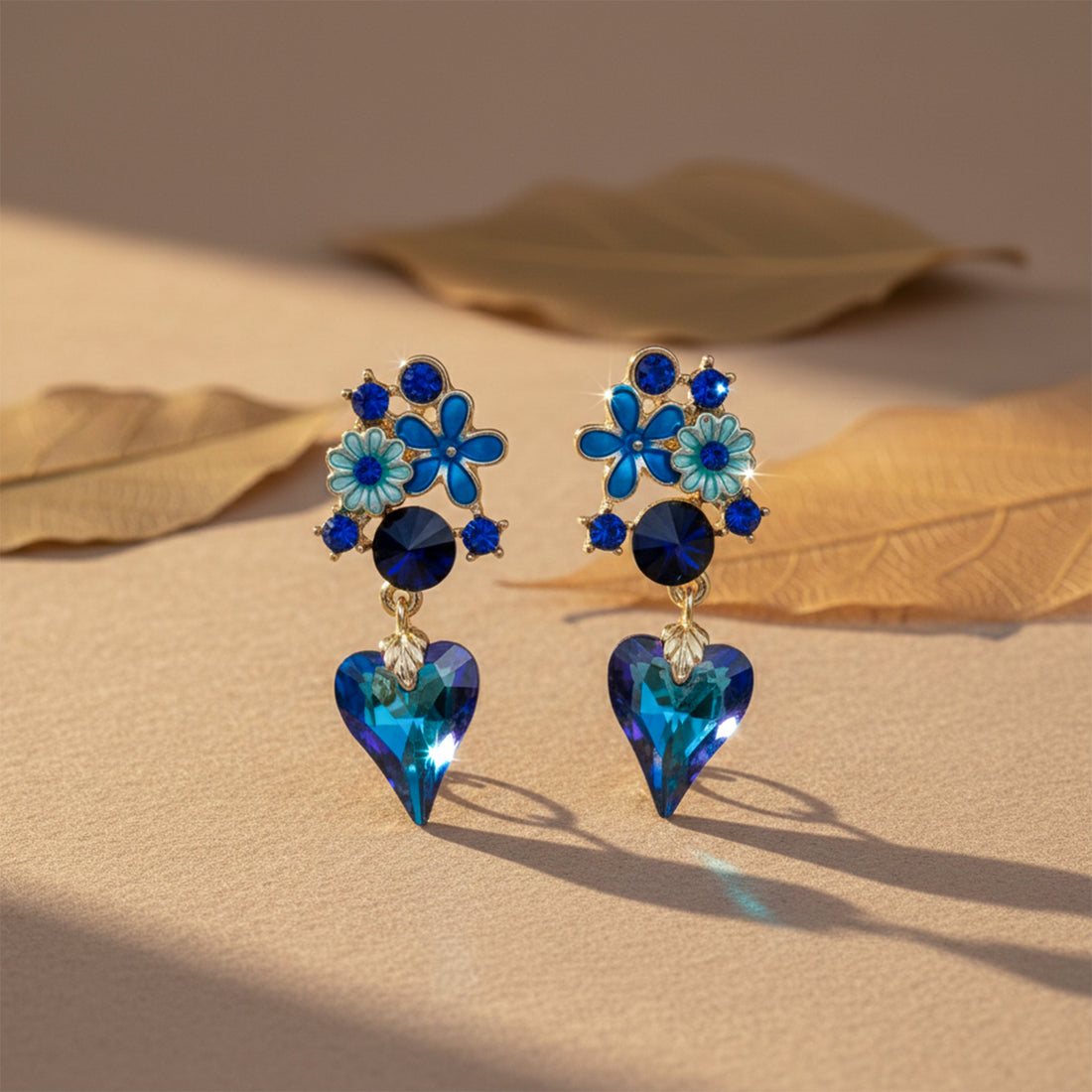 Blue Blossom Dangle Earrings