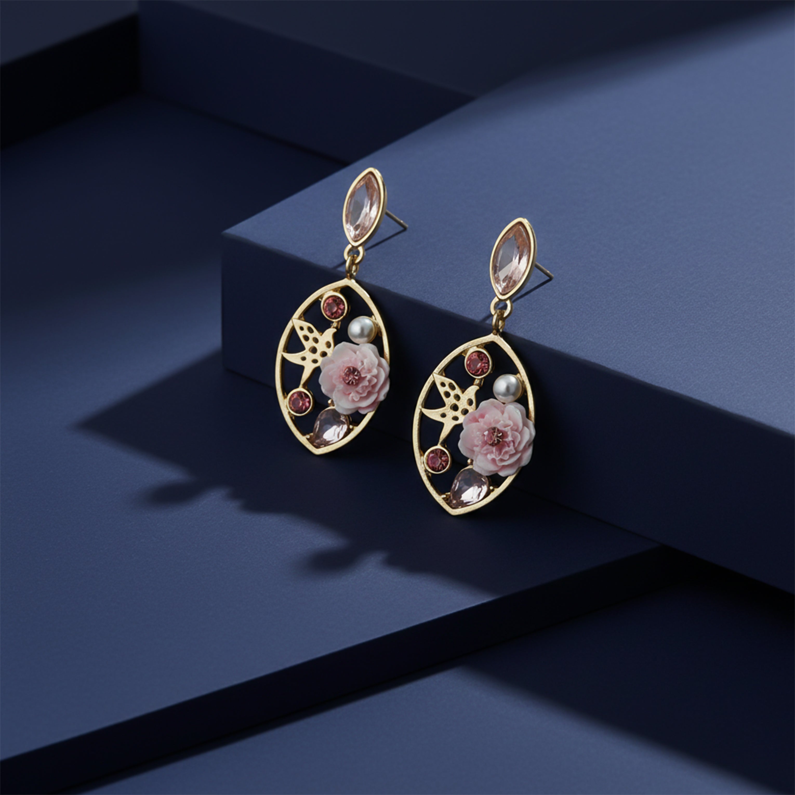Pink Pearl Elegance Drops Earrings