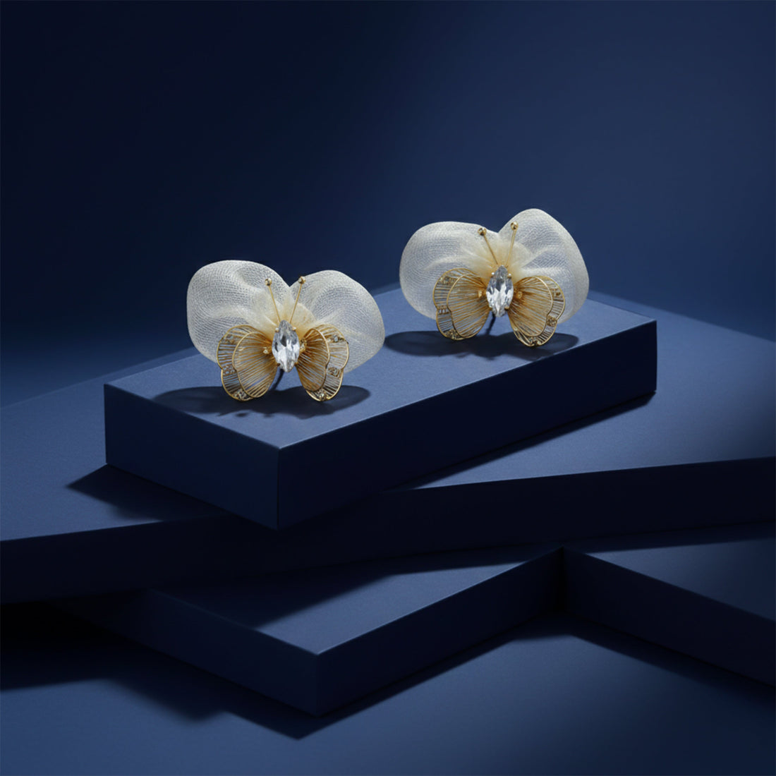 Pearl Veil Butterfly Earrings