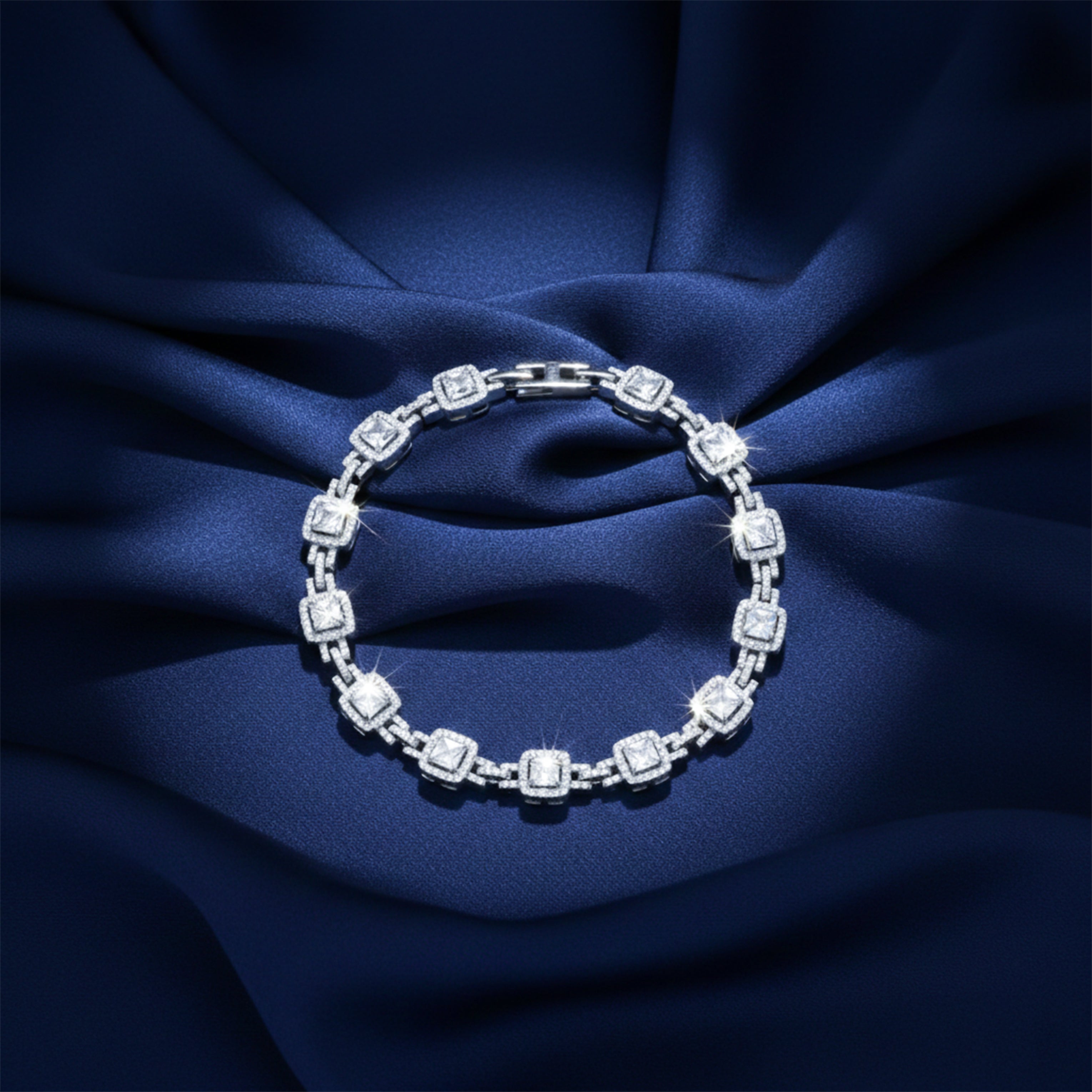 Diamond Square Luxe Tennis Bracelet