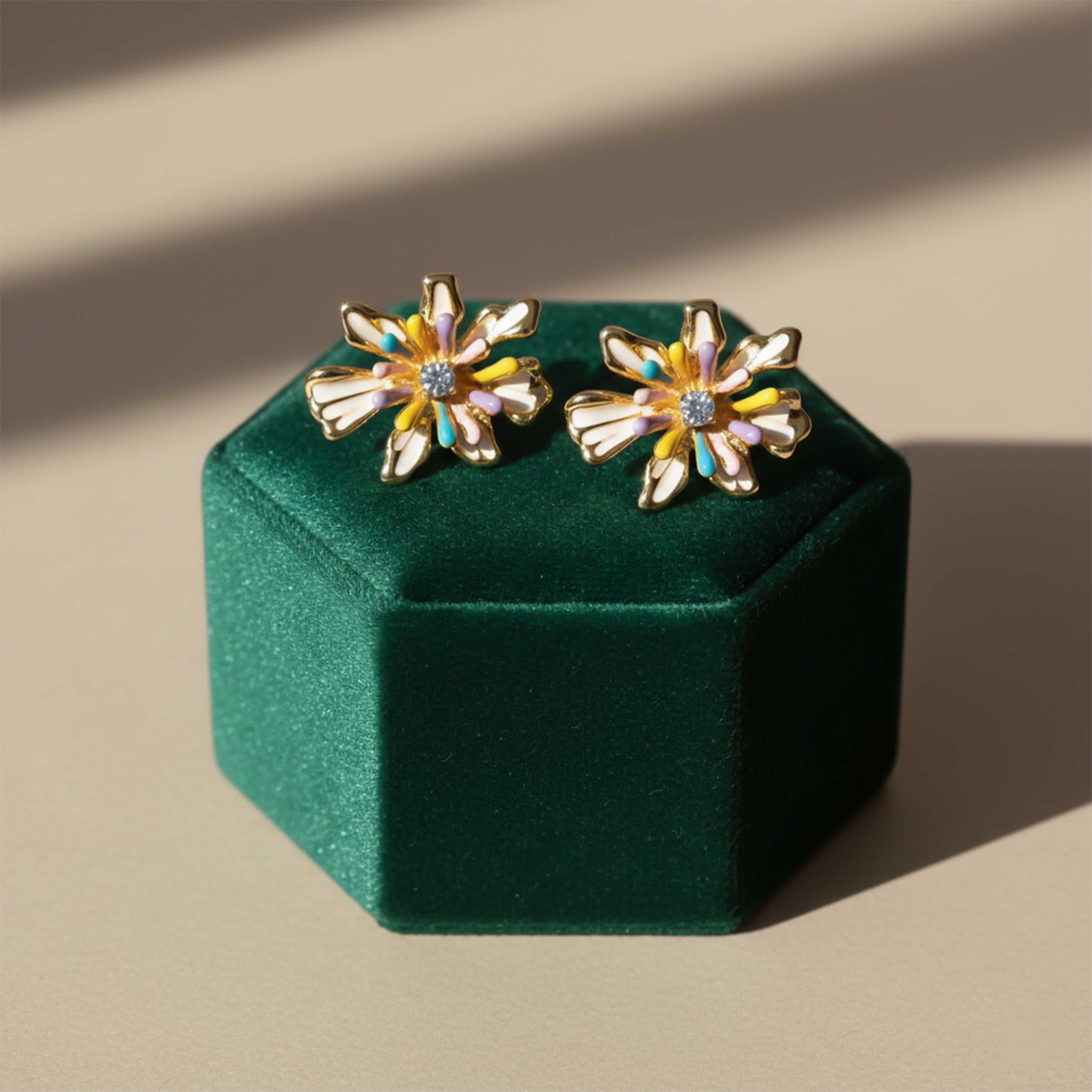Golden Daisy Bloom Earrings