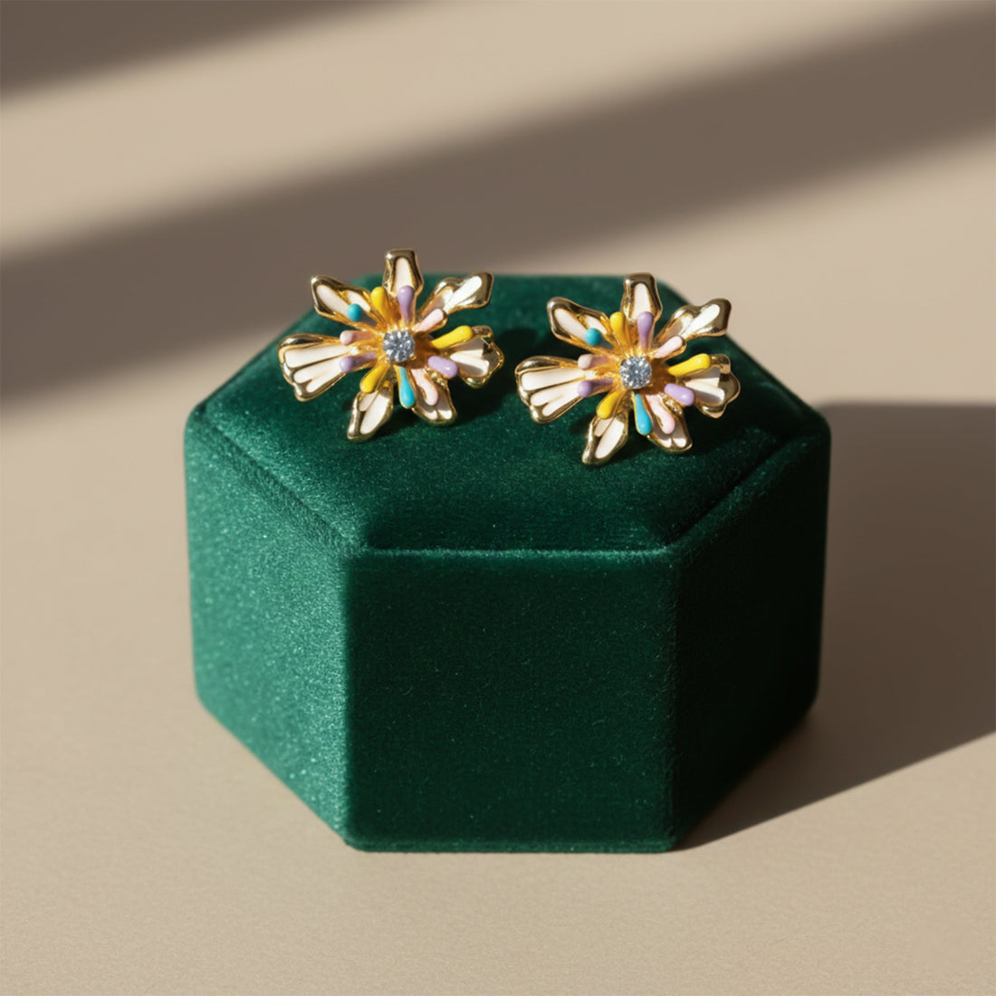 Golden Daisy Bloom Earrings
