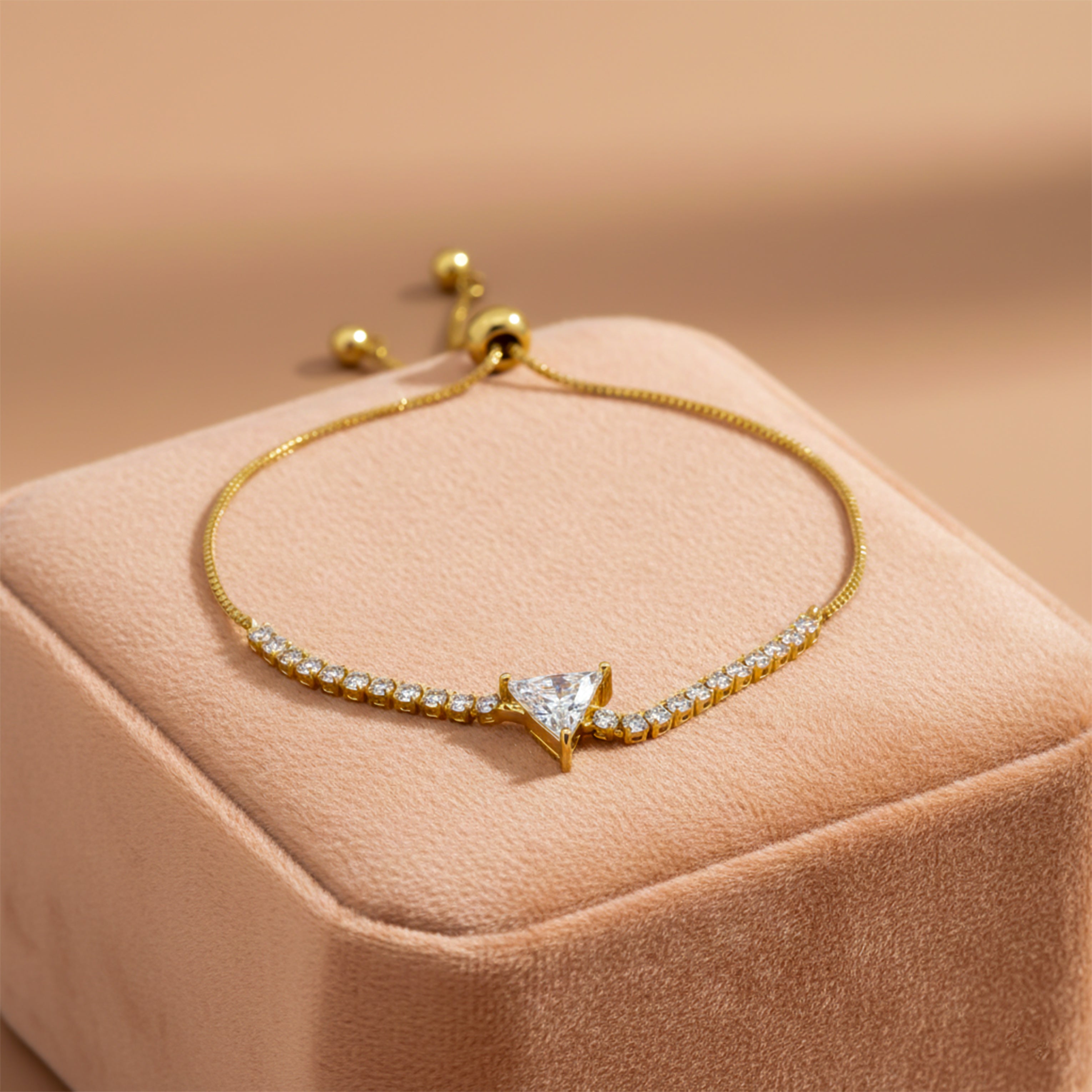 Trinity Diamond Triangle Bracelet