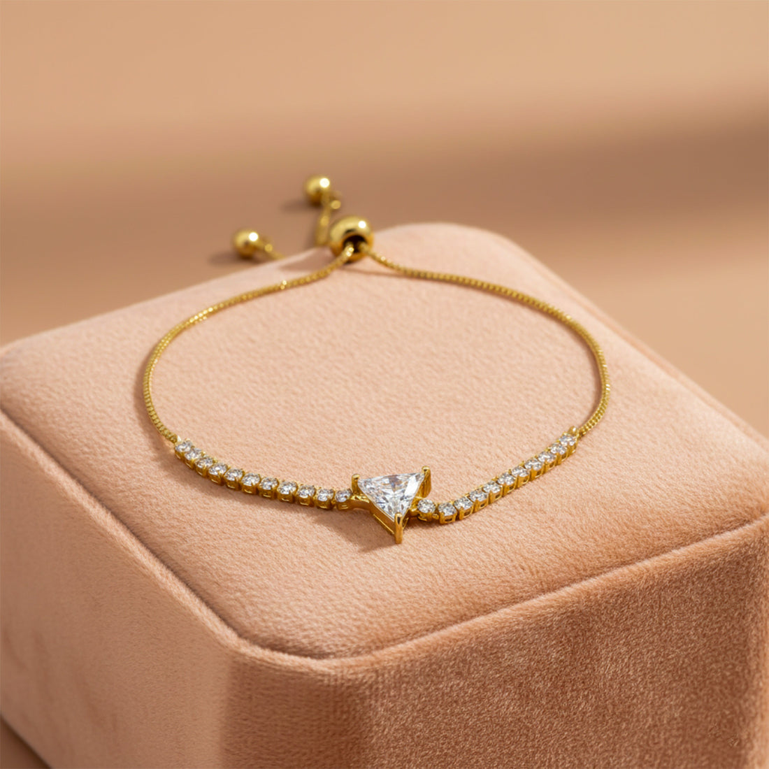 Trinity Diamond Triangle Bracelet