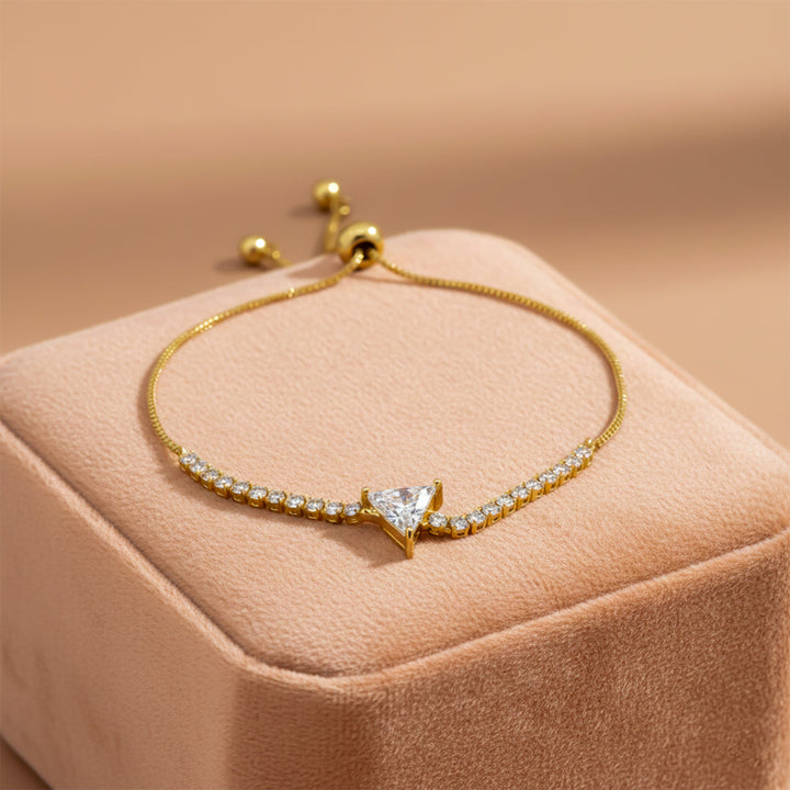 Trinity Diamond Triangle Bracelet
