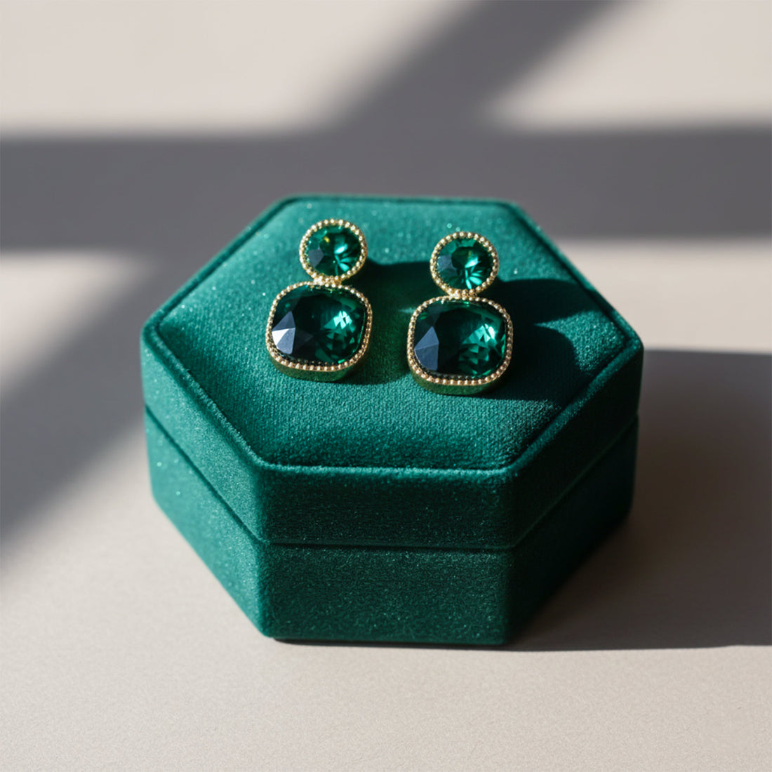 Green Gemstone Earrings