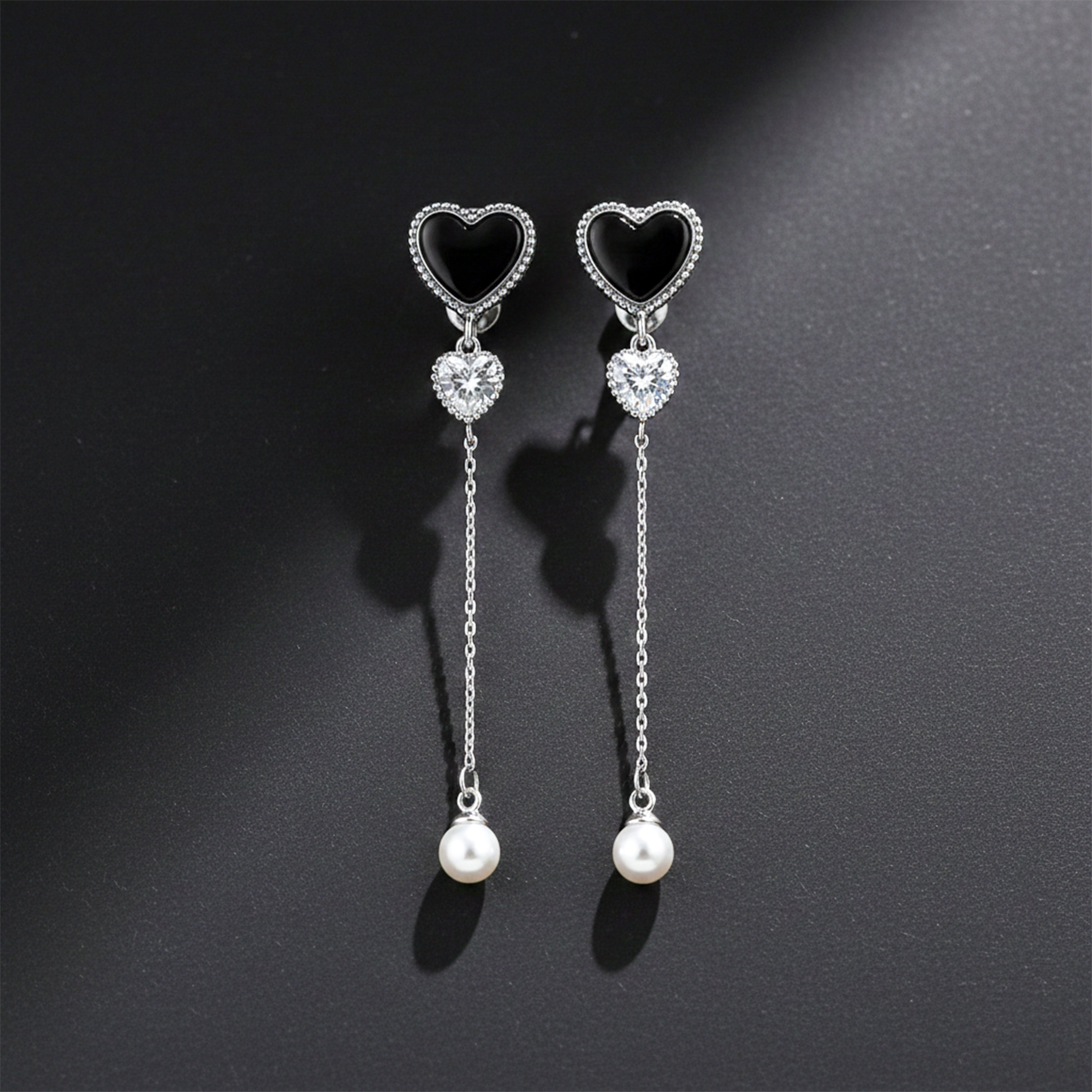 Obsidian Love Pearl Drops
