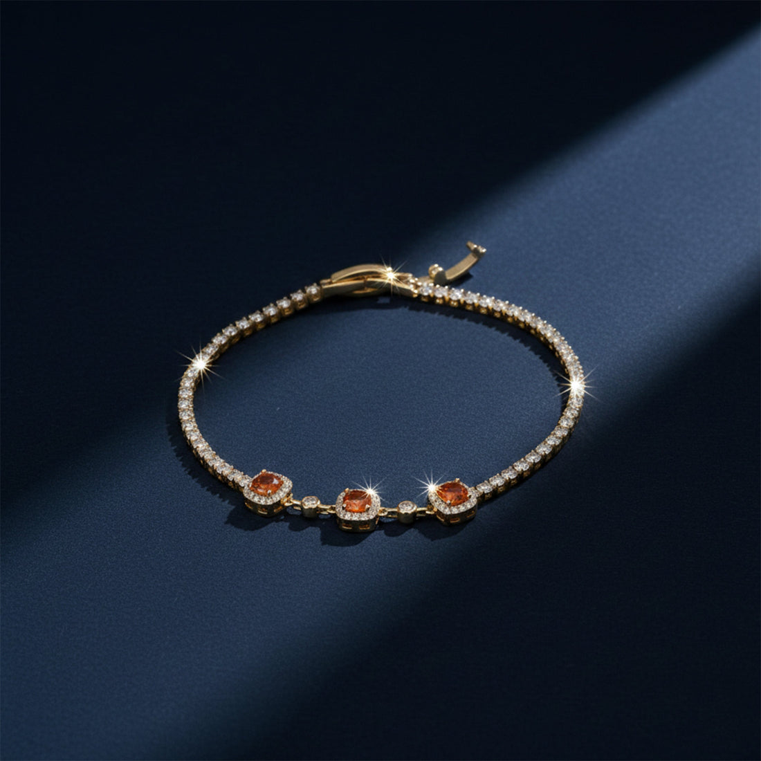 Majestic Ruby Halo Tennis Bracelet