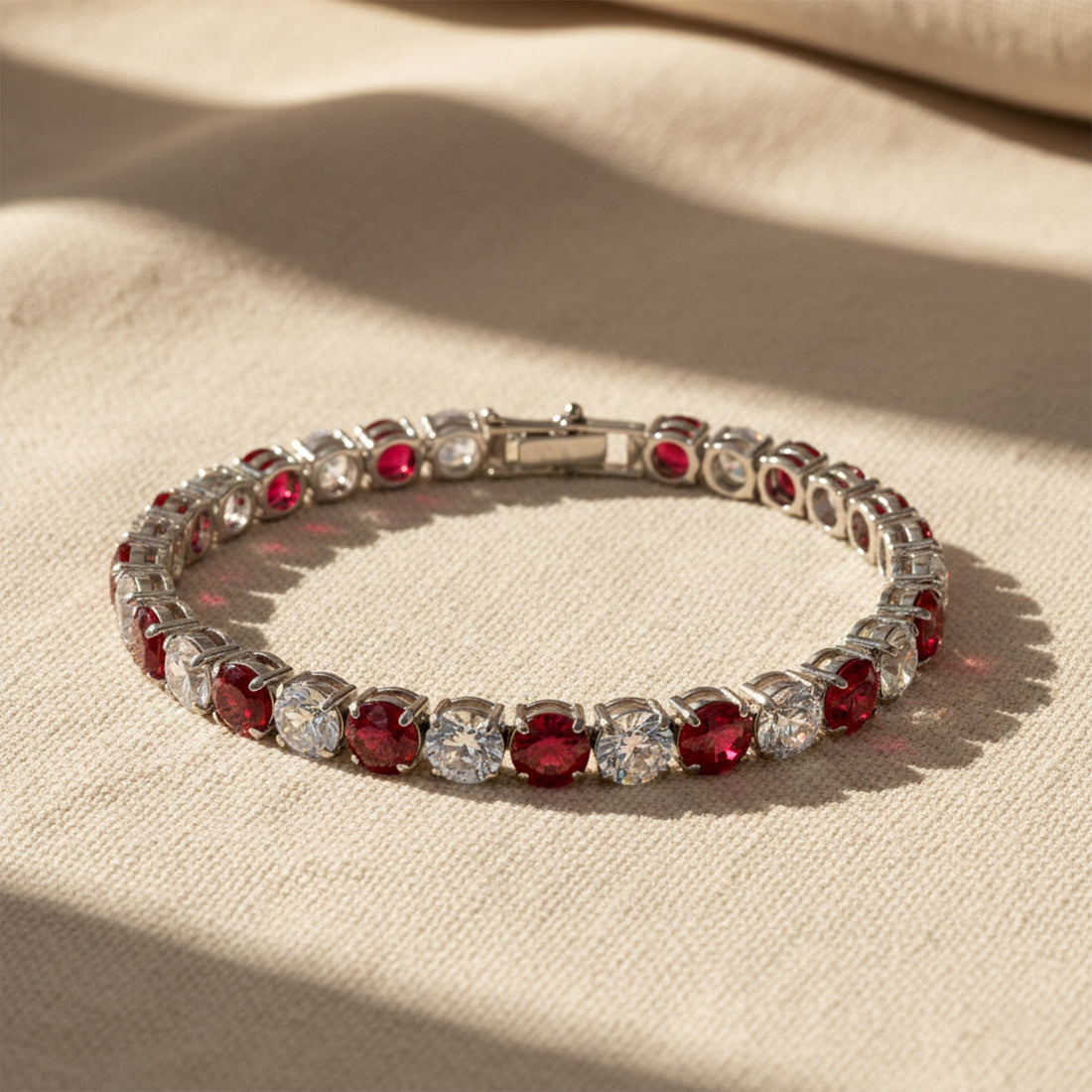 Crimson Royale Tennis Bracelet