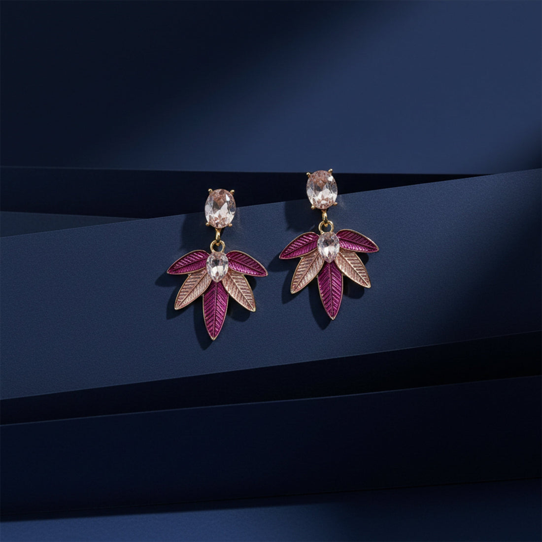 Blush Leaf Luxe Earrings