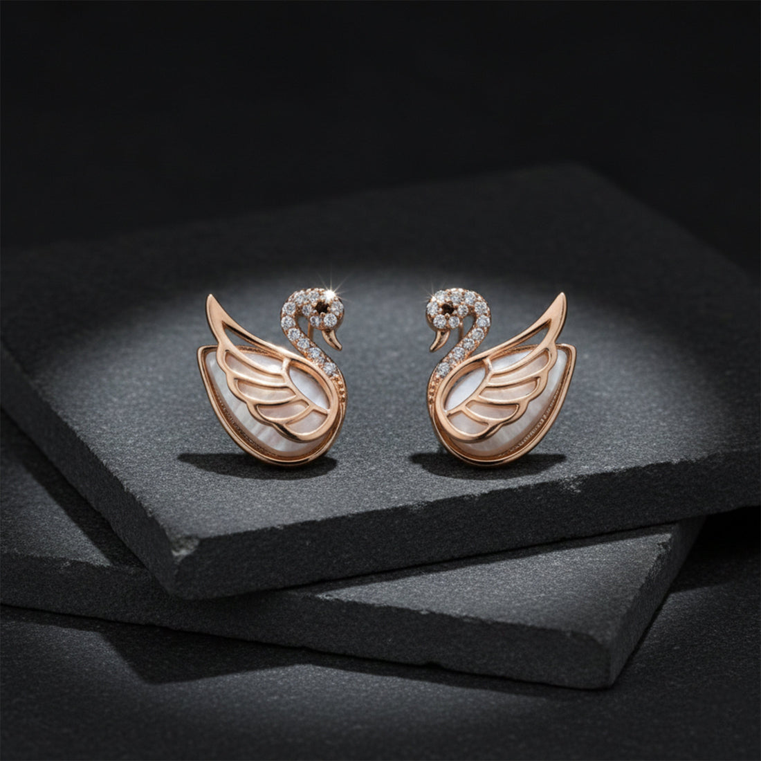 Aurora Grace Swan Earrings