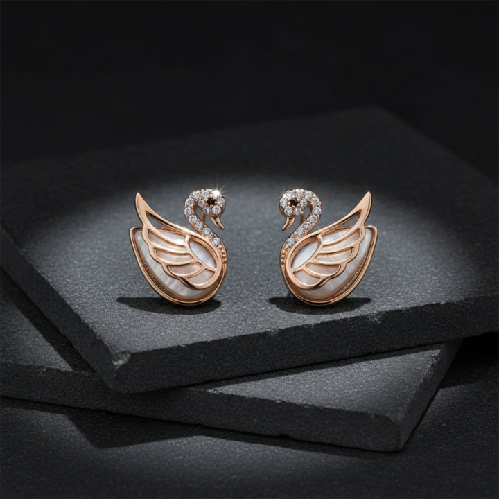 Aurora Grace Swan Earrings