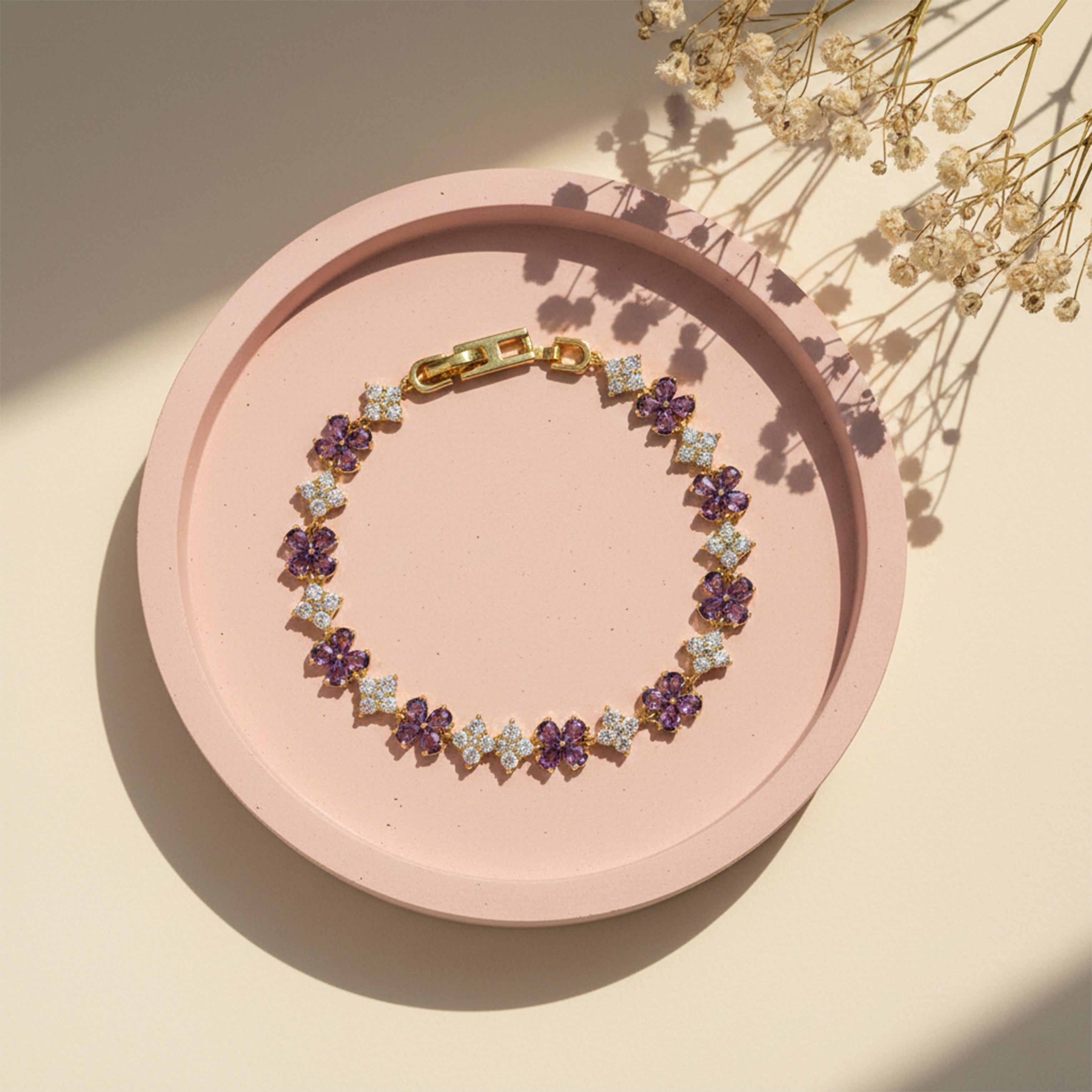 Luxe Flower Charm Bracelet