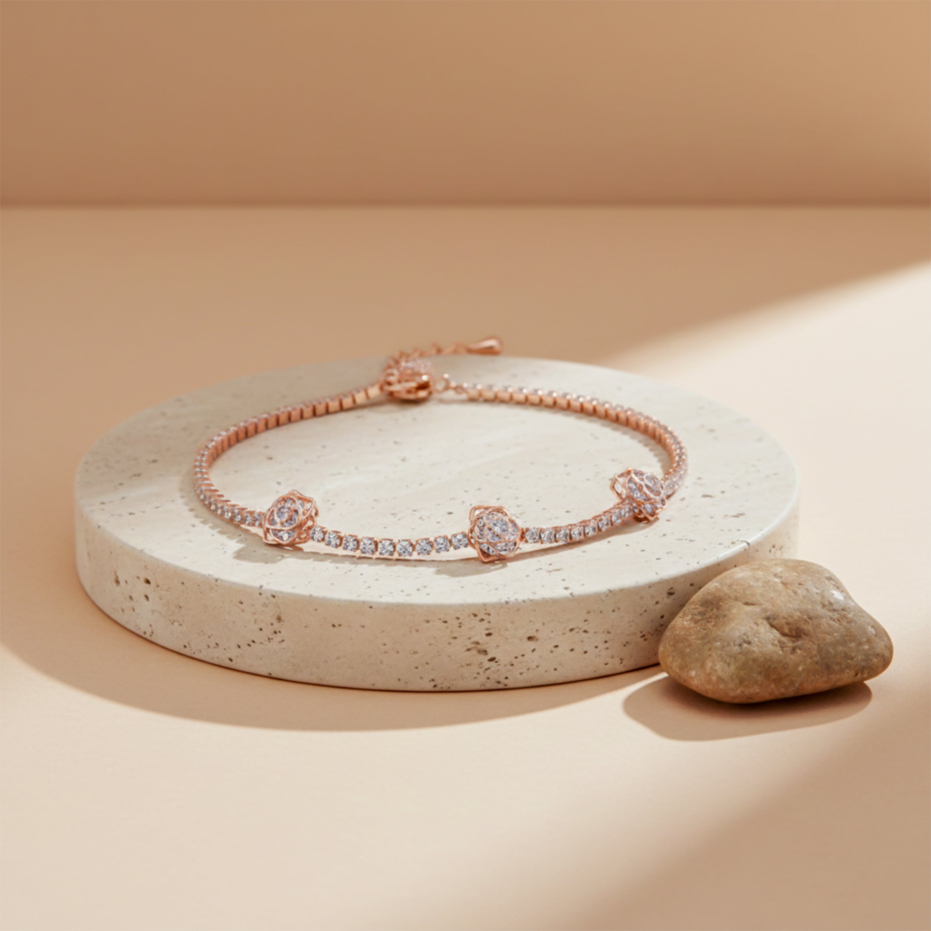 Rose Elegance Diamond Bracelet