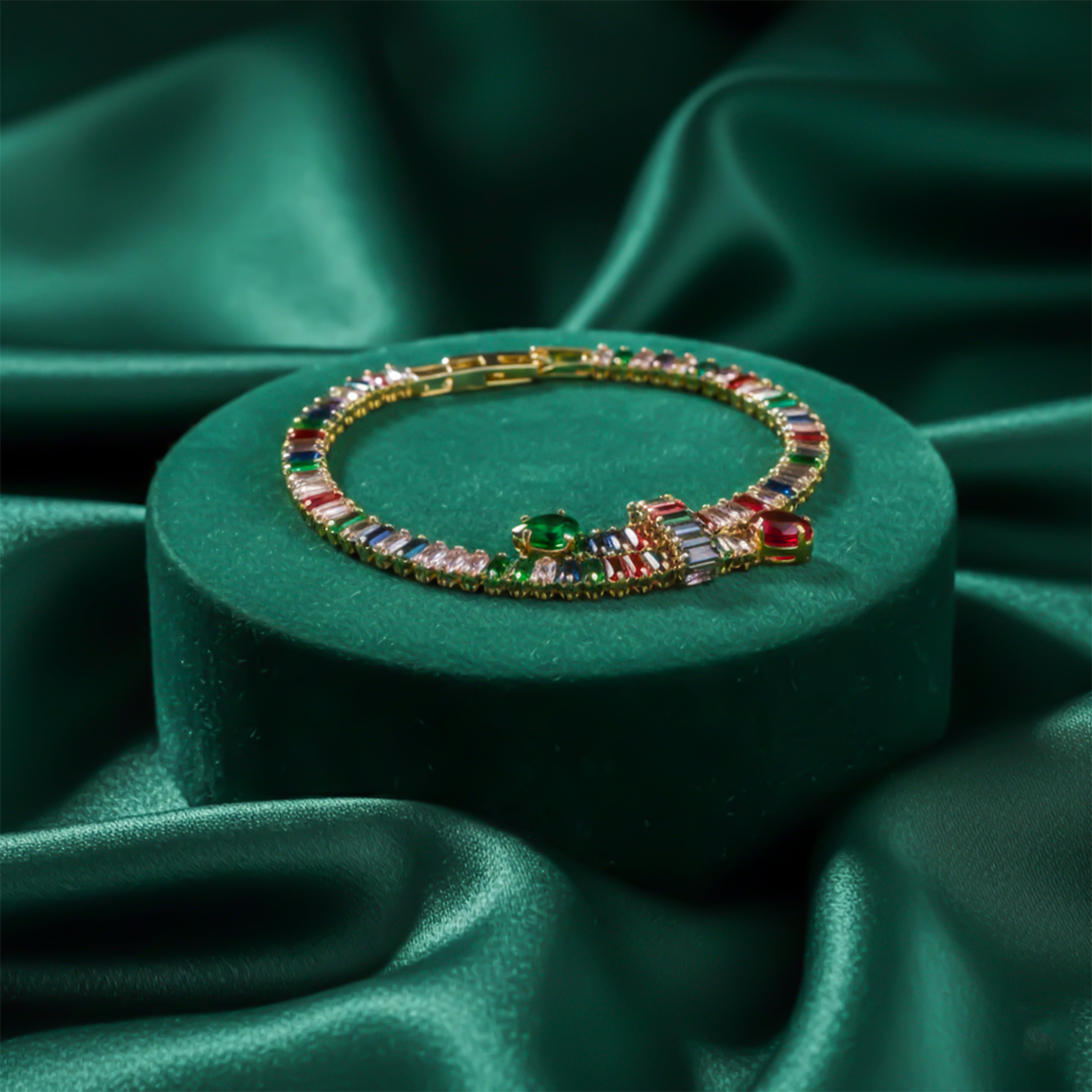 Regalia Rainbow Baguette Tennis Bracelet