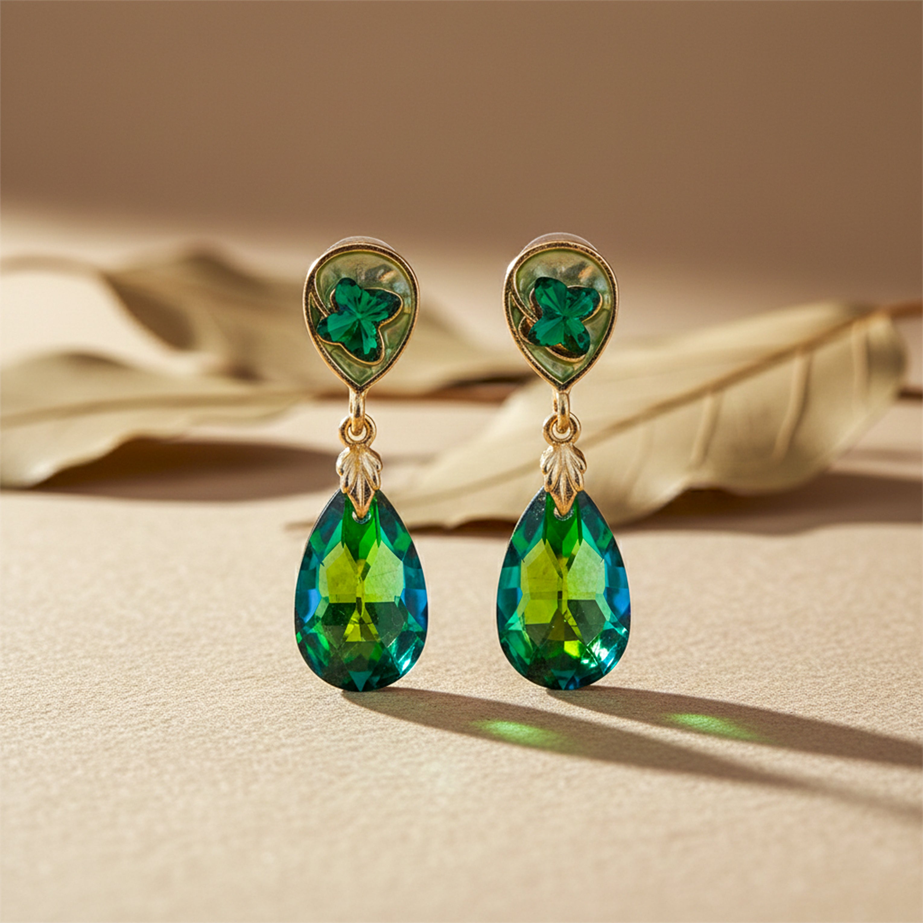 Serene Emerald Glow Earrings