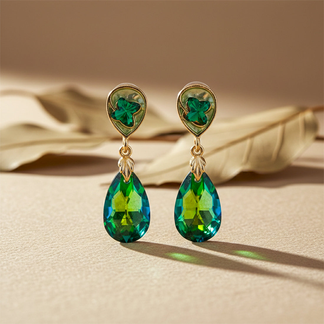 Serene Emerald Glow Earrings