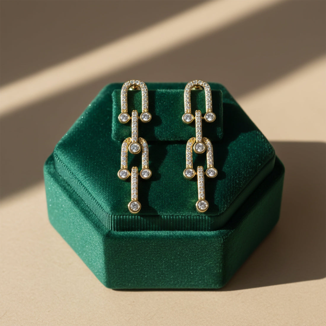 Elite Crystal Ladder Earrings