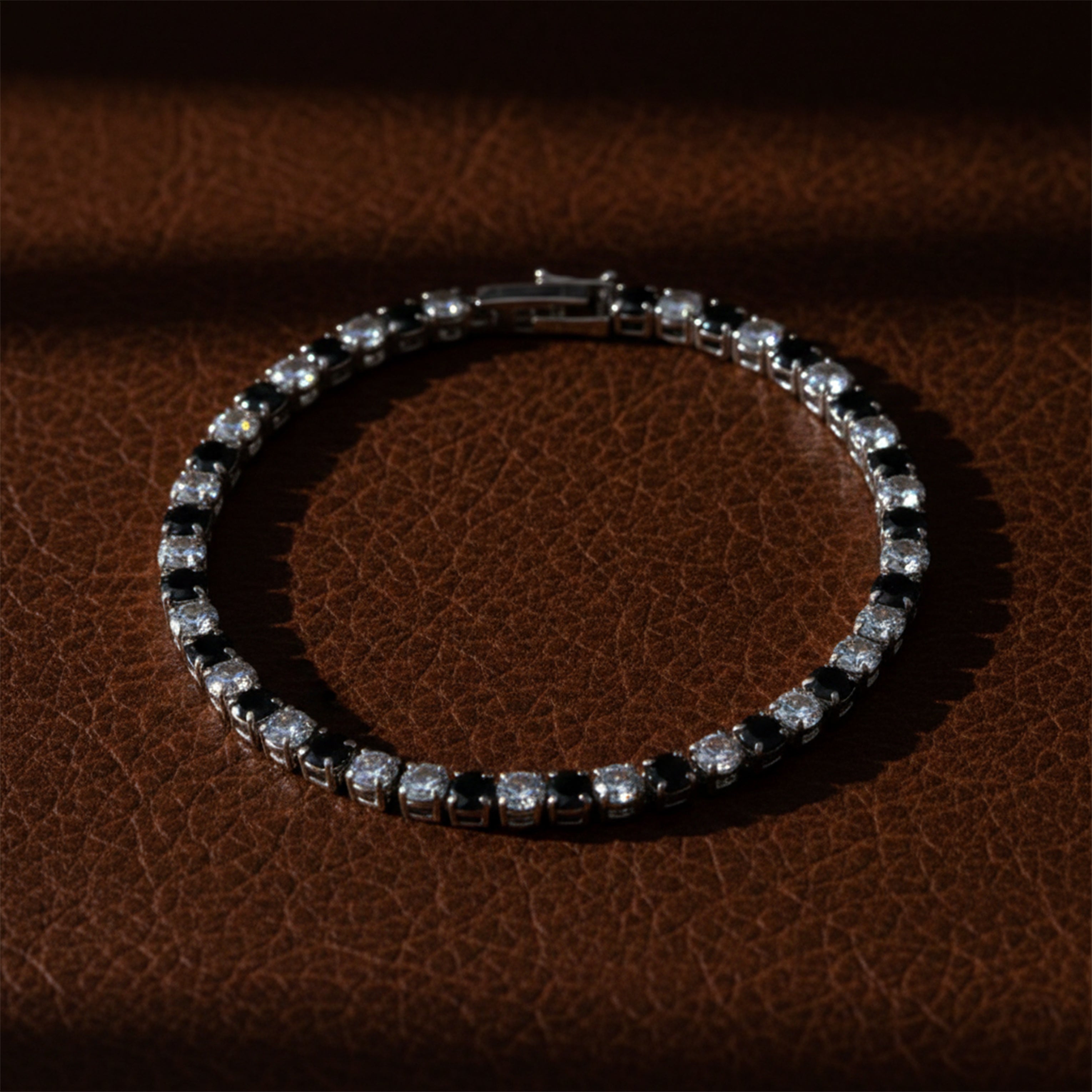 Obsidian Glow Diamond Tennis Bracelet