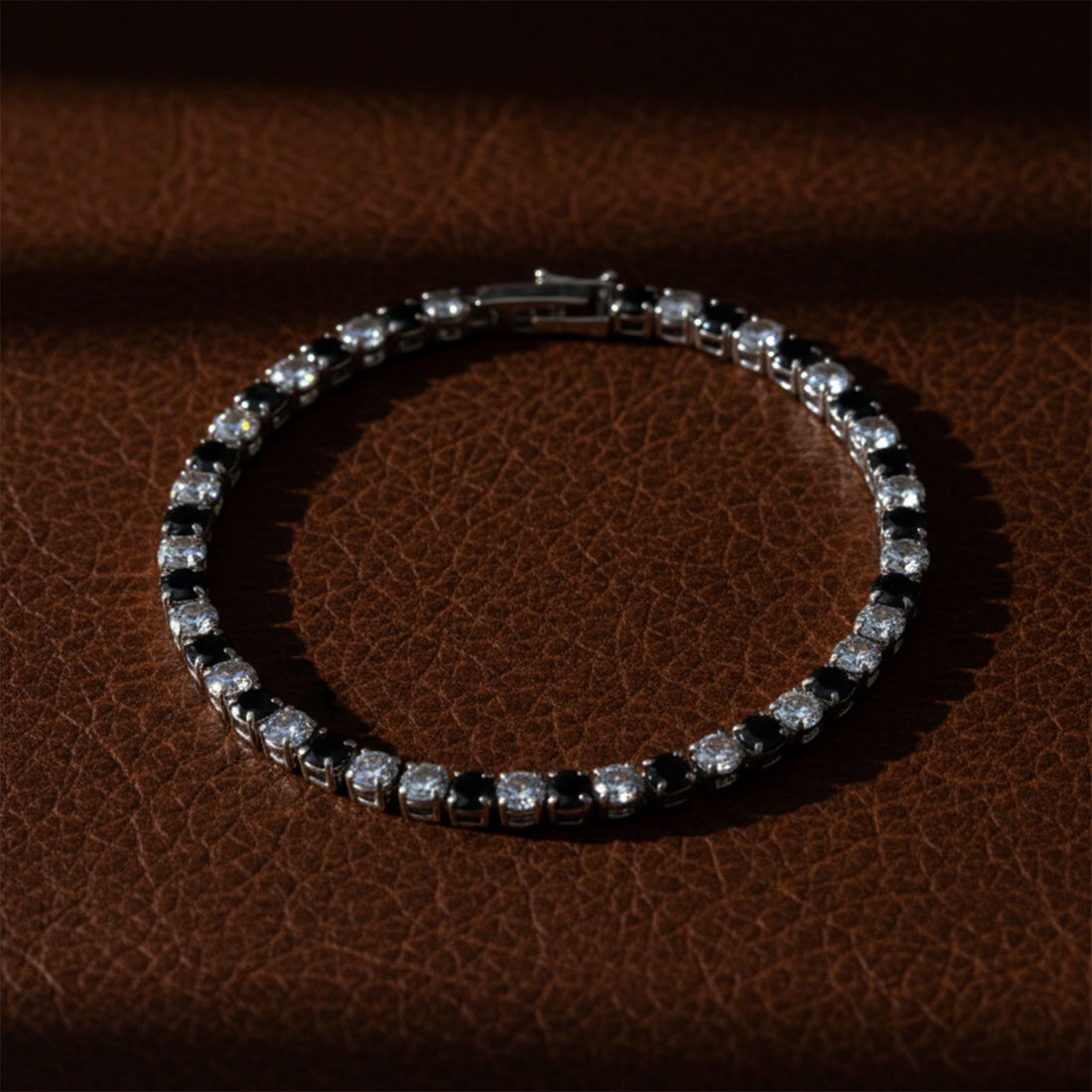 Obsidian Glow Diamond Tennis Bracelet