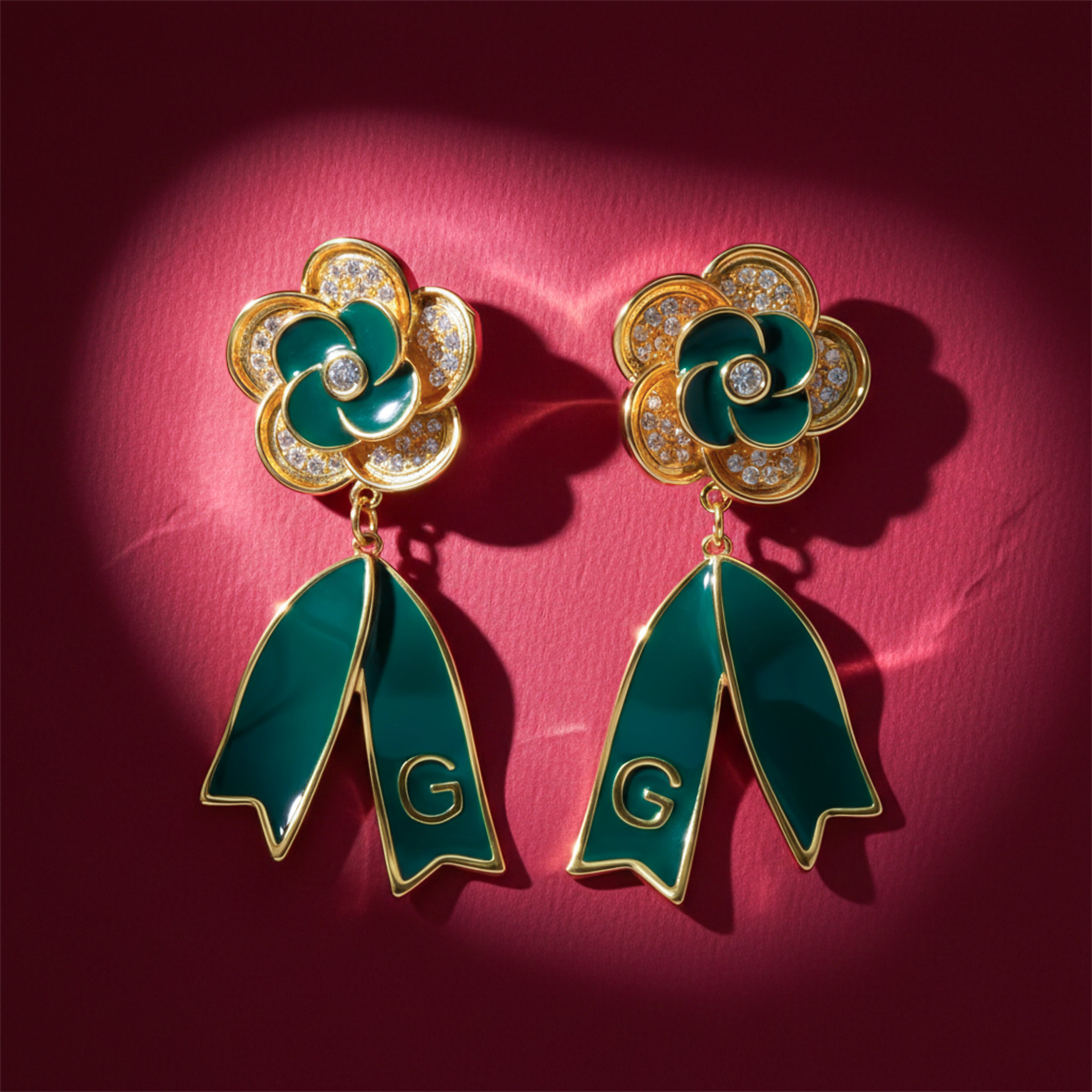 Luxury Bloom Floral Ribbon Earrings