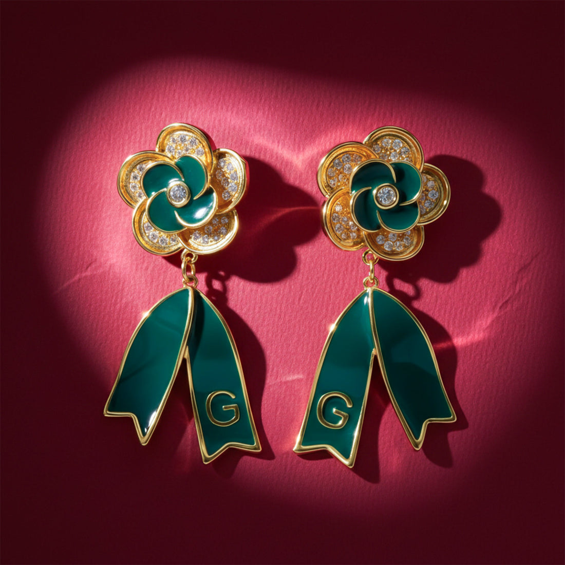 Luxury Bloom Floral Ribbon Earrings