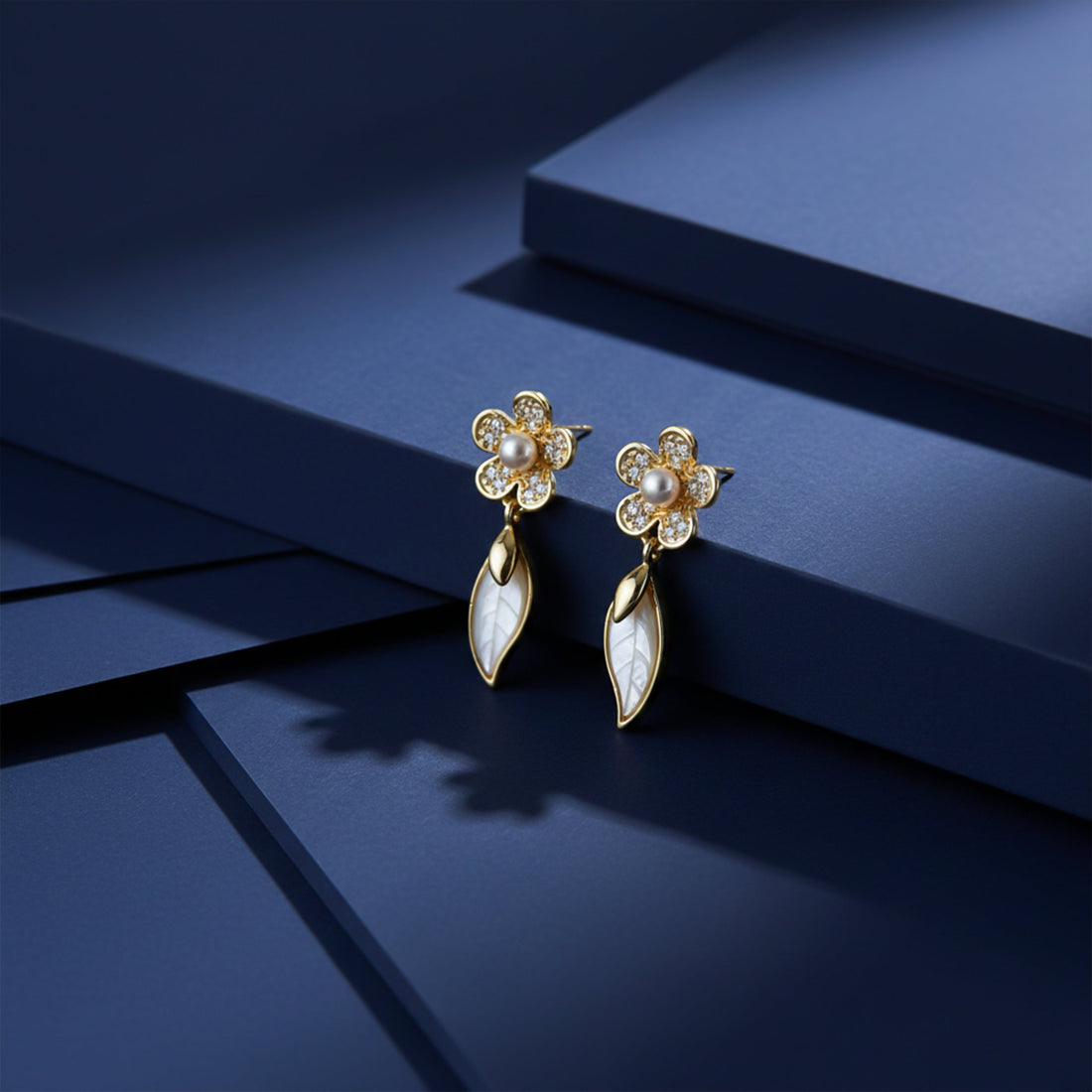 Nazakat Pearl Flower Earrings