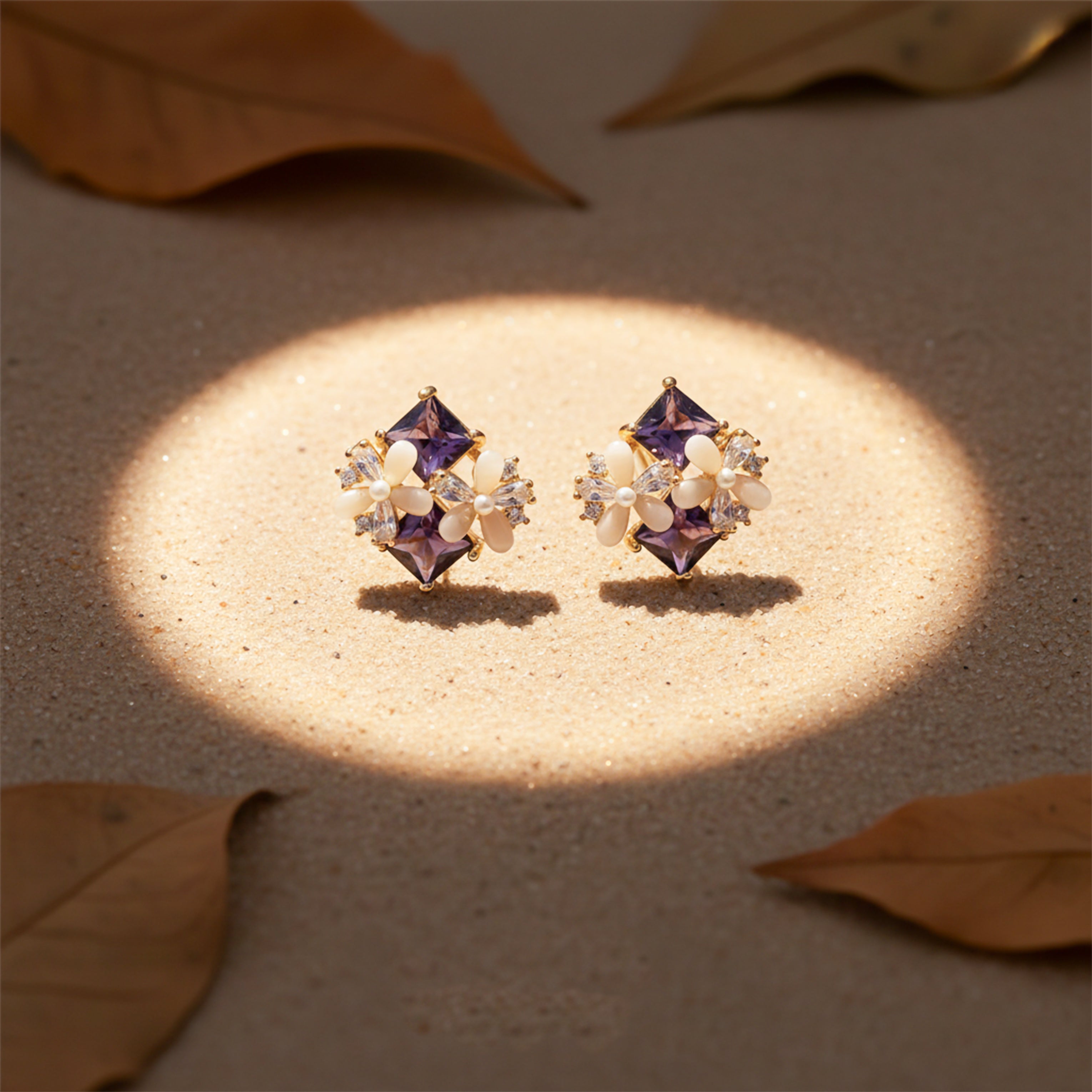 Royal Pushp Moti Stone Earrings