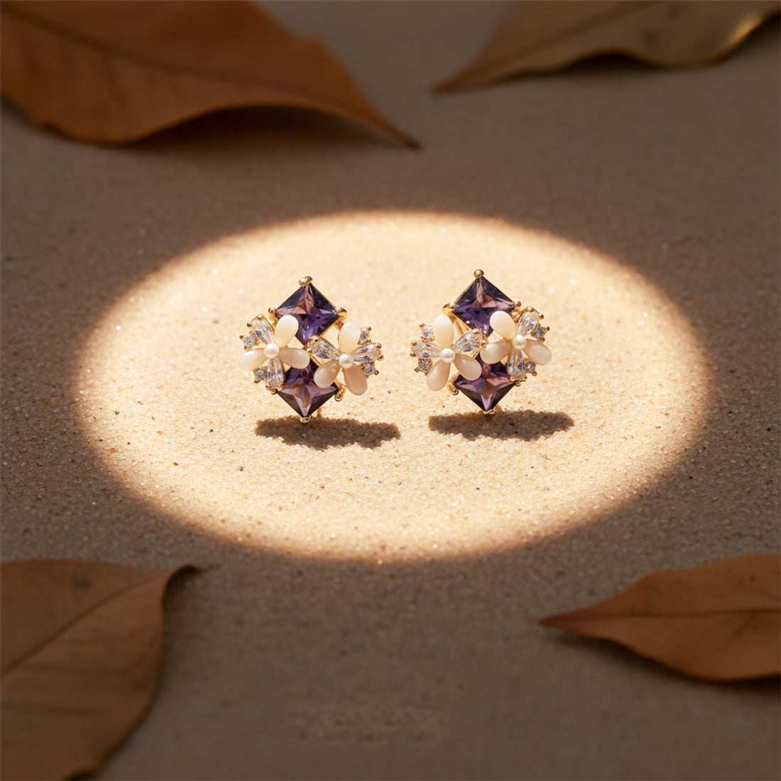 Royal Pushp Moti Stone Earrings