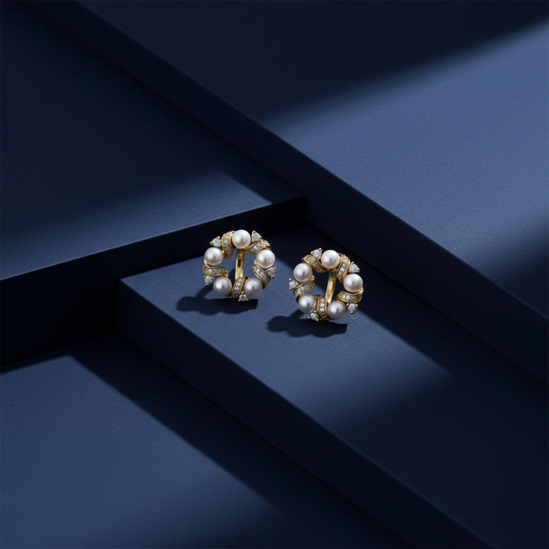 Pearl Luxe Circle Earrings