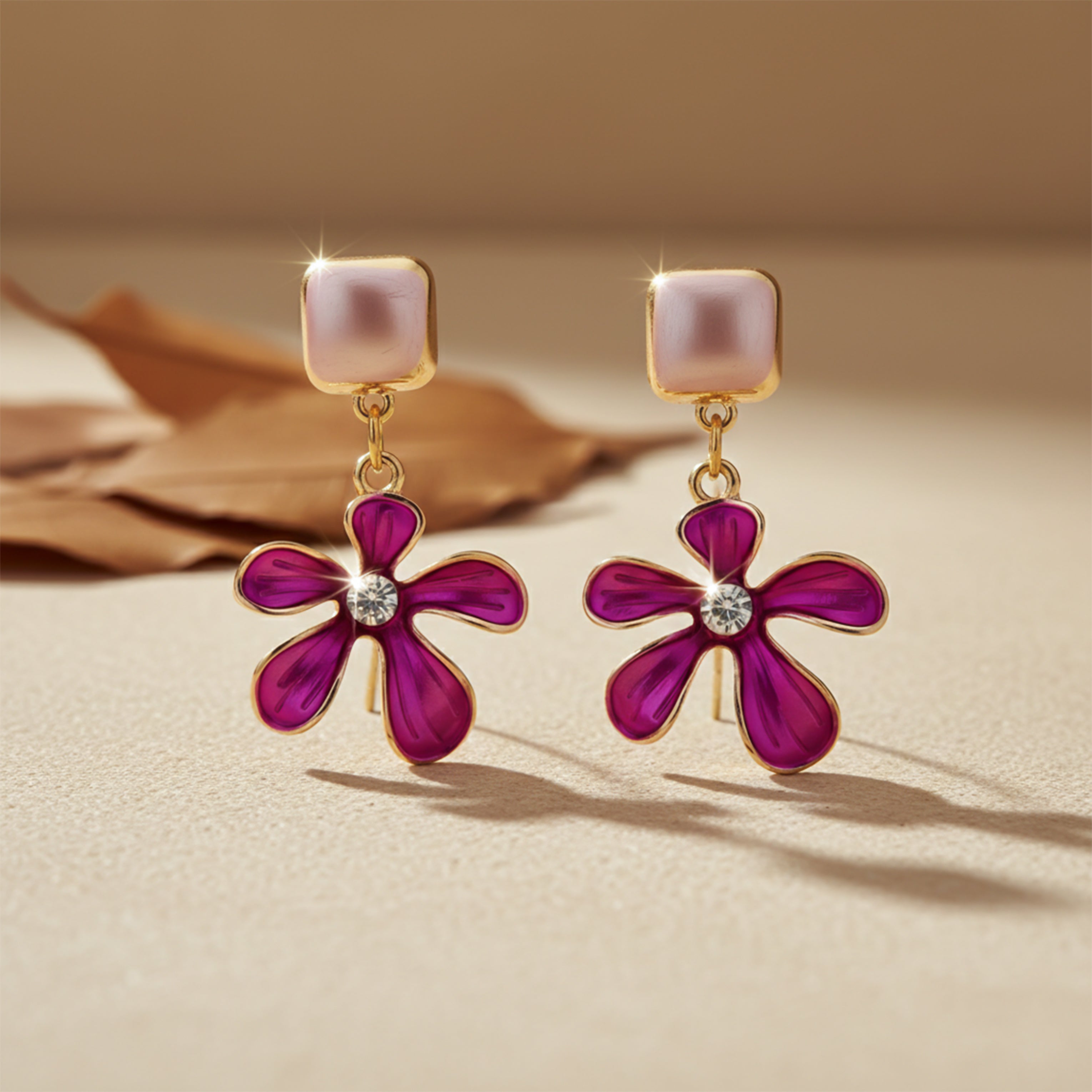 Blush Flower Chic Earrings