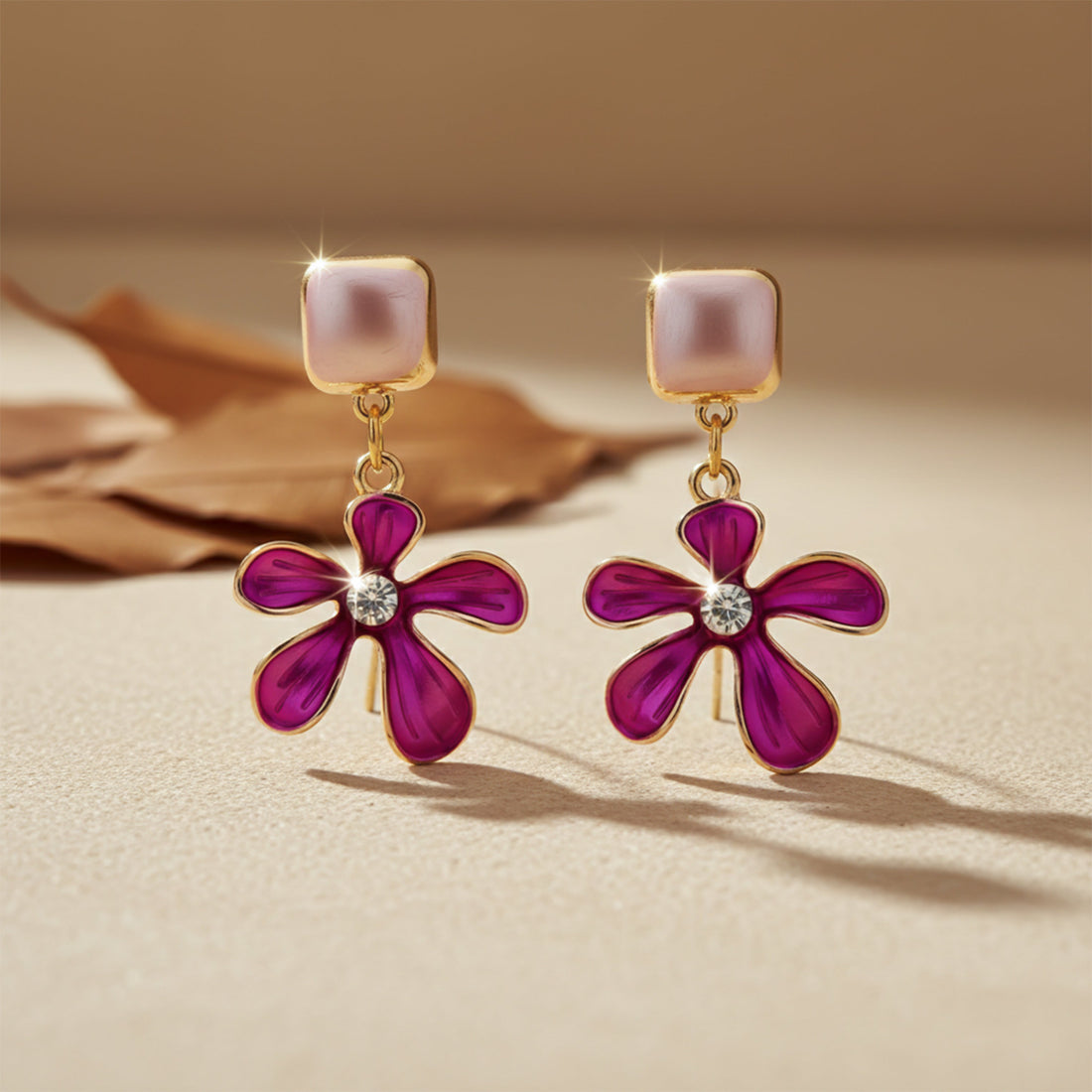 Blush Flower Chic Earrings