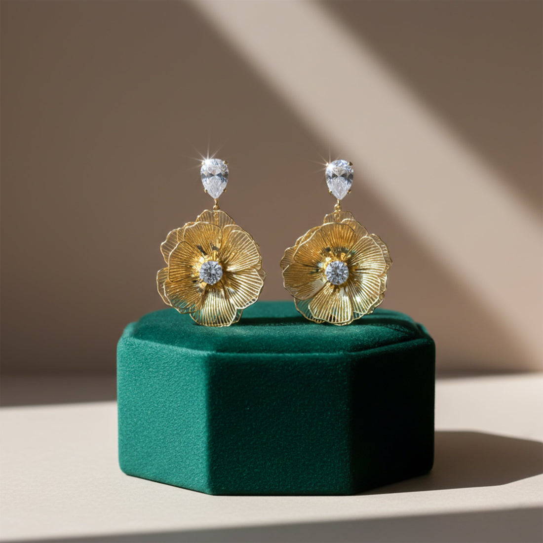 Zeenat Shahi Flower Drop Earrings