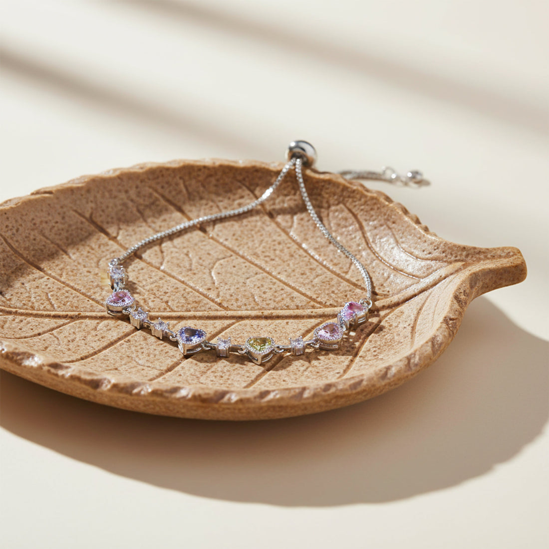 Aurielle Rainbow Heart Elegance Bracelet