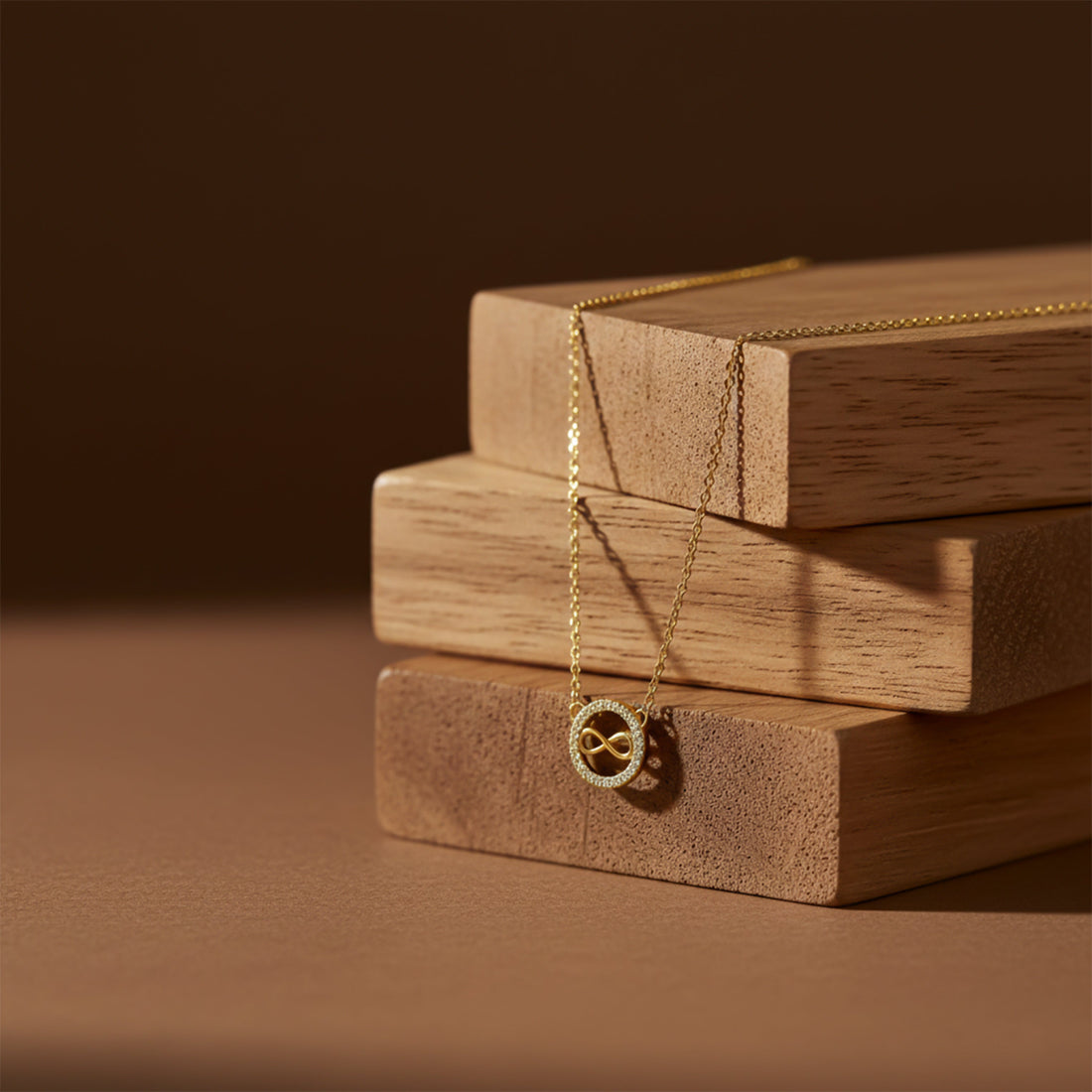 Elegant Gold Infinity Necklace