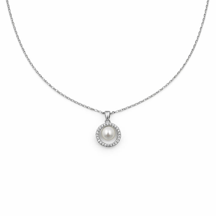 Classic Pearl & Silver Chain Necklace