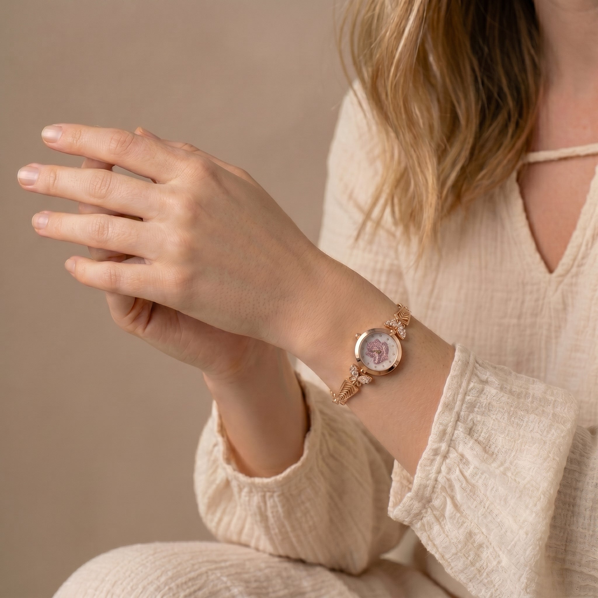 Elara Luxe Rose Gold Watch