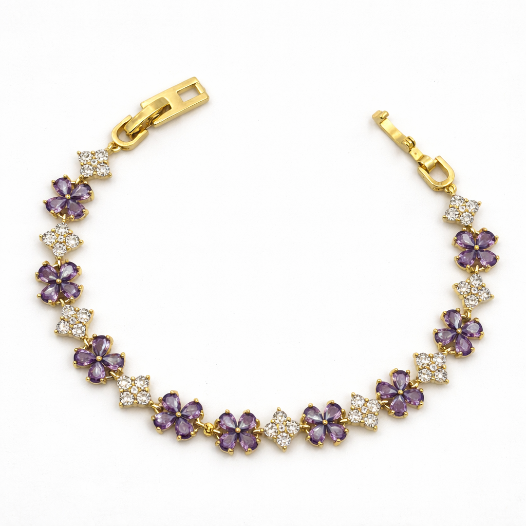 Luxe Flower Charm Bracelet