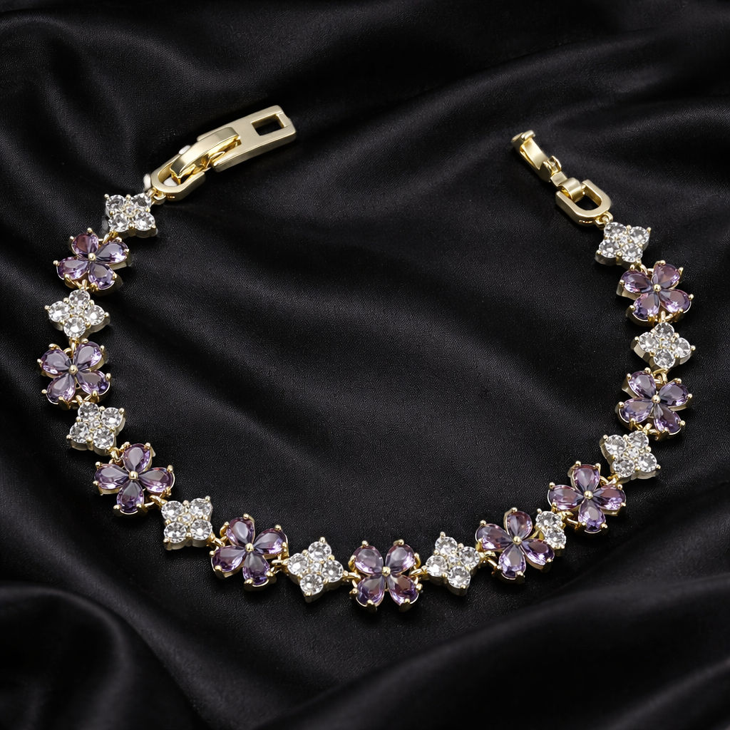 Luxe Flower Charm Bracelet