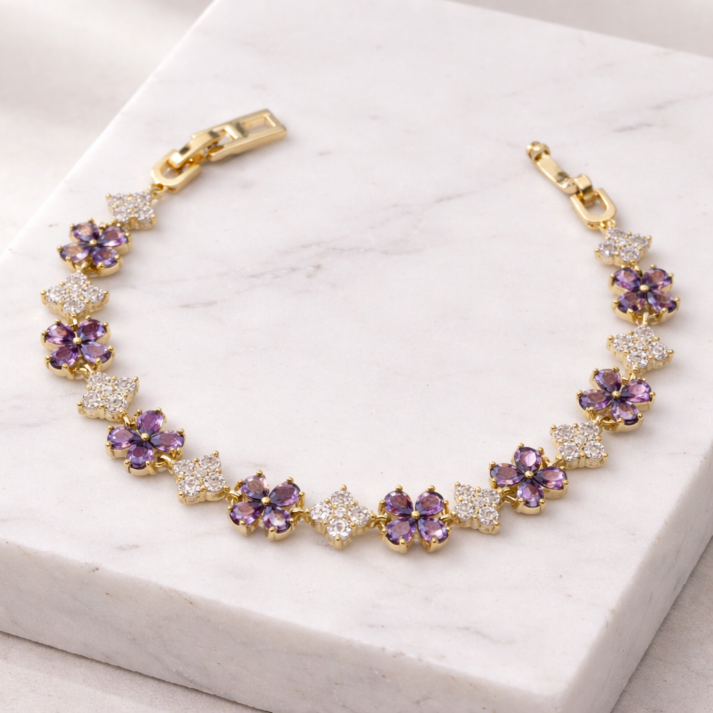 Luxe Flower Charm Bracelet