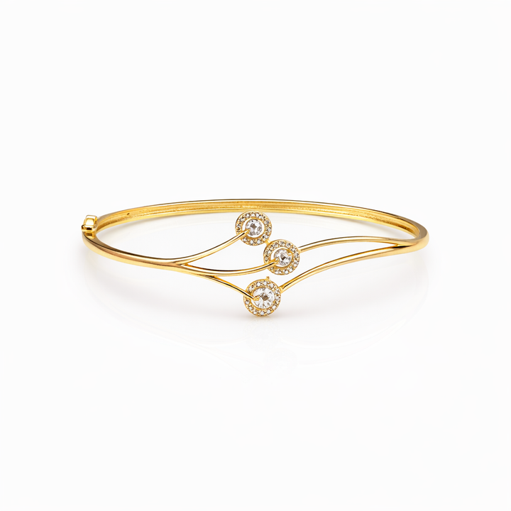 Trinity Diamond Gold Kada