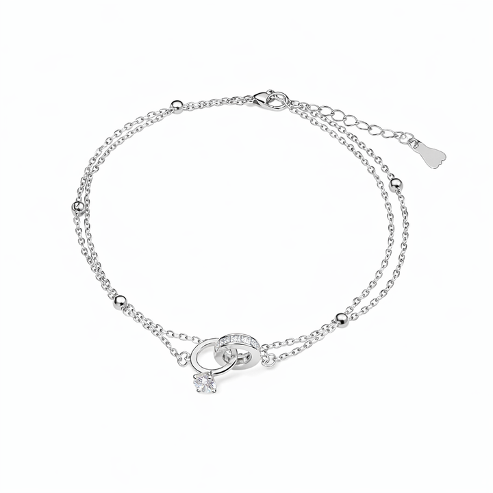 Celestial Knot Silver Anklet