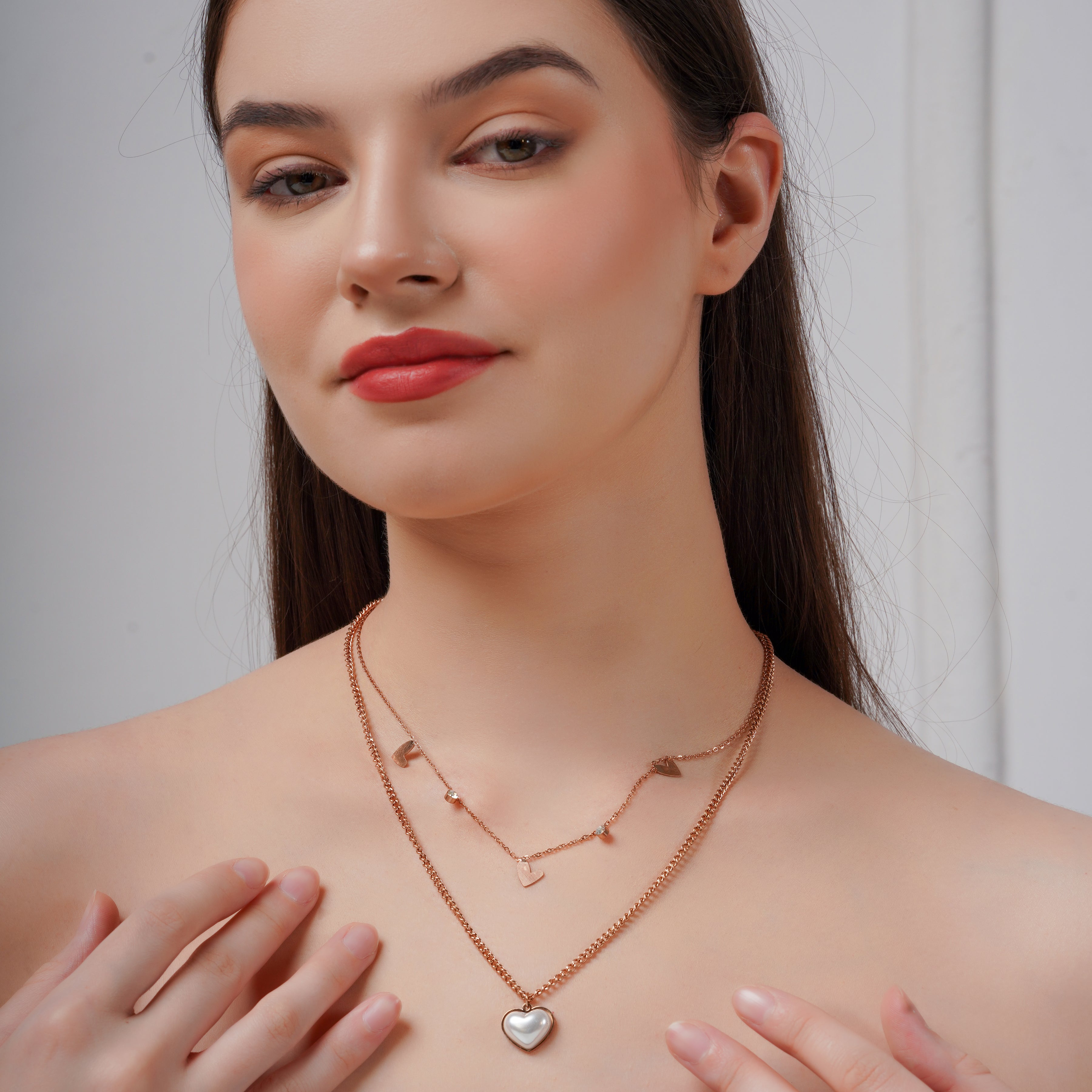 Hearts in Harmony Dual Layer Necklace