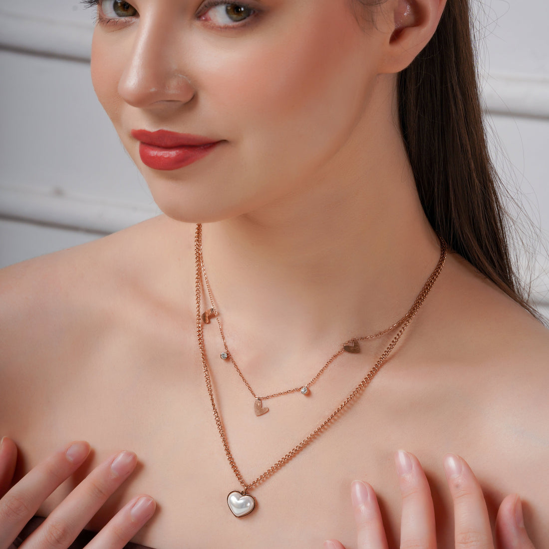 Hearts in Harmony Dual Layer Necklace