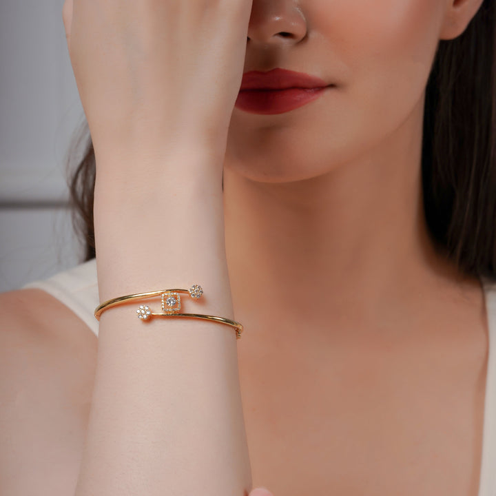Aurora Spark Diamond Cuff Bracelet