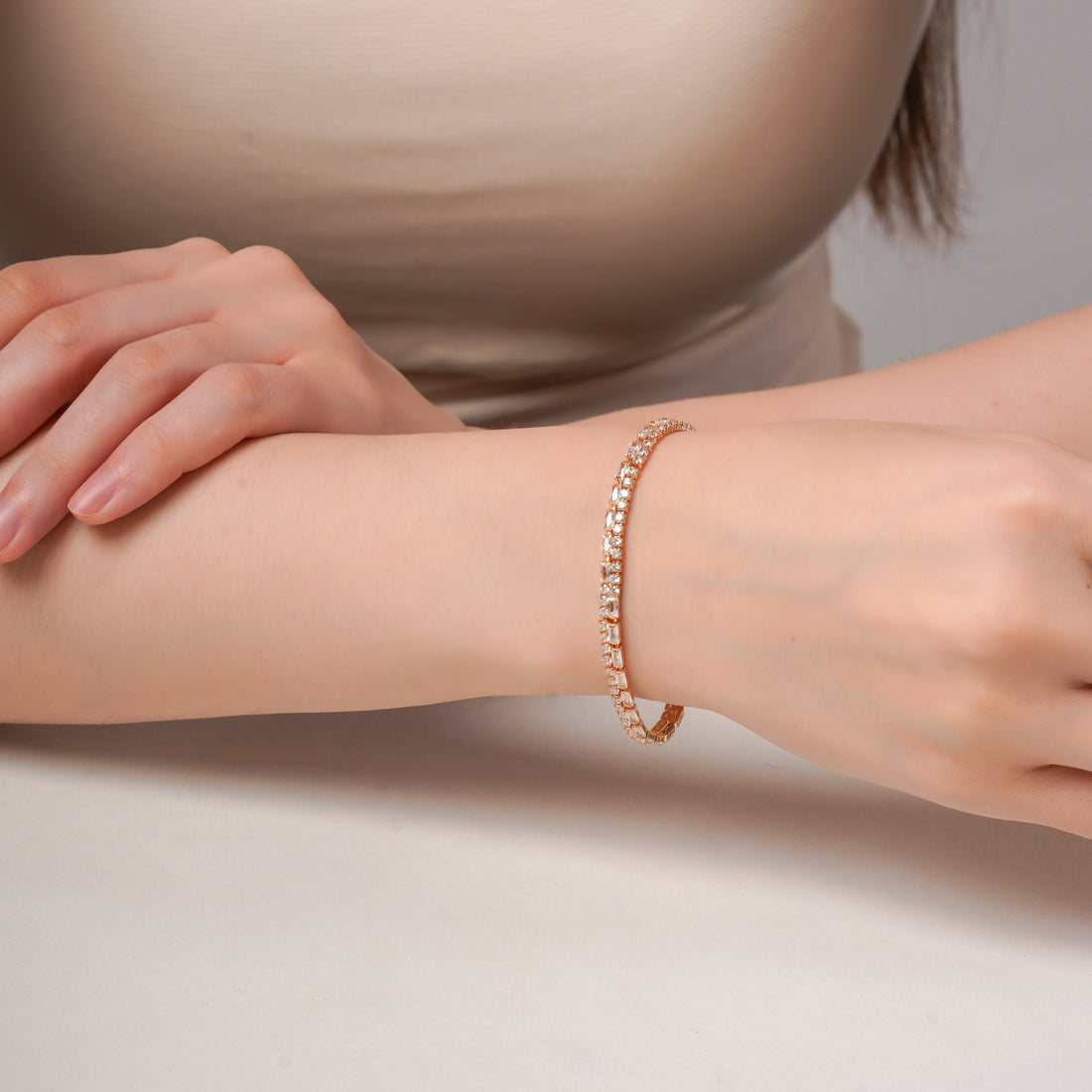 Baguette Diamond Tennis Bracelet