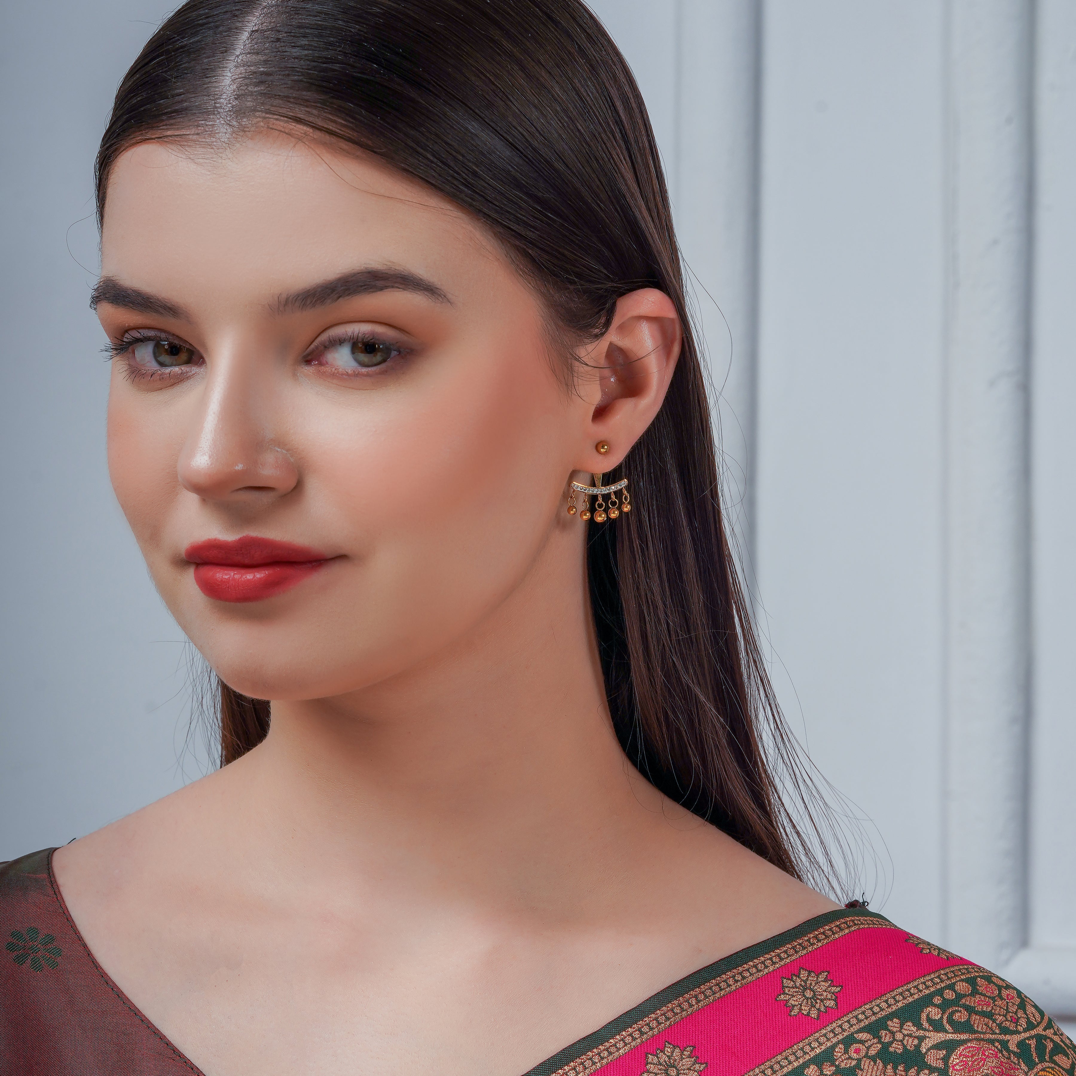 Golden Jhalar Luxe Chandelier Earrings