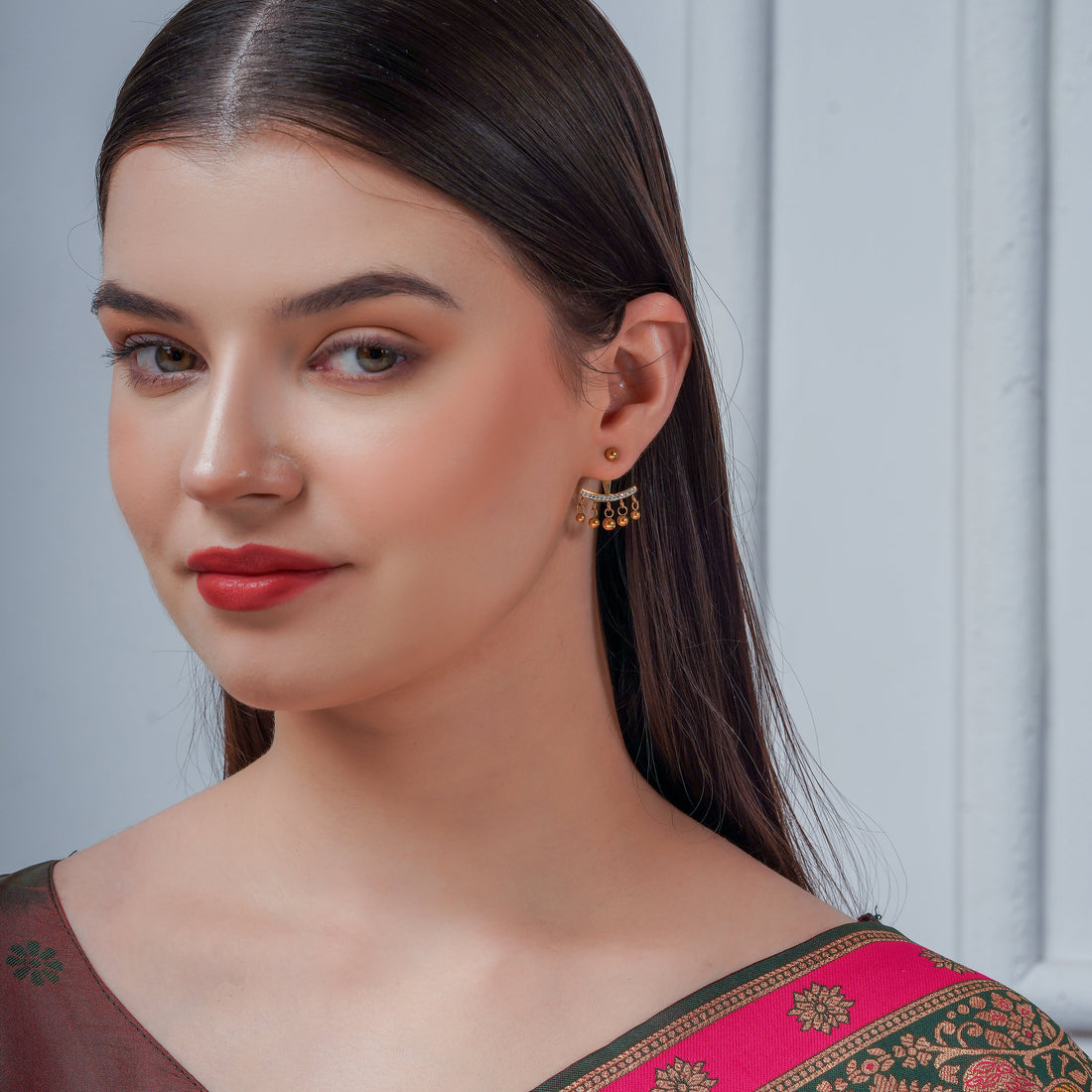 Golden Jhalar Luxe Chandelier Earrings